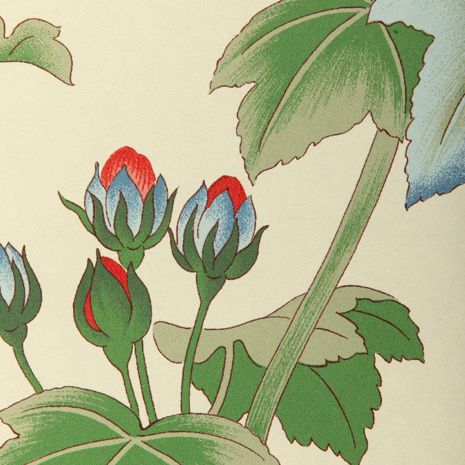 Gardenia Paper Wallpaper in red/green color - pattern number P2023128.319.0 - by Lee Jofa in the Garden Walk collection