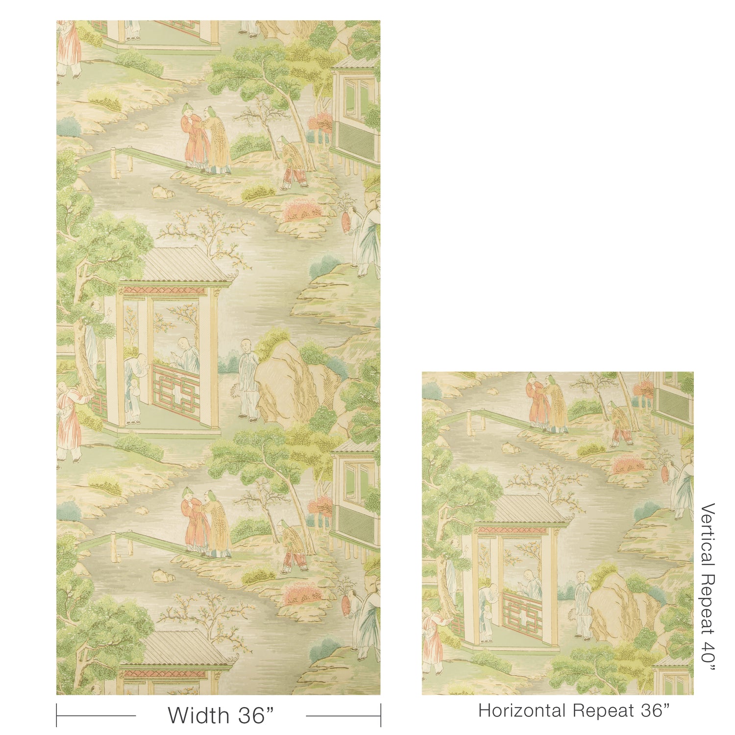 Tarim River Paper Wallpaper in leaf color - pattern number P2025102.316.0 - by Lee Jofa in the Kingsley collection