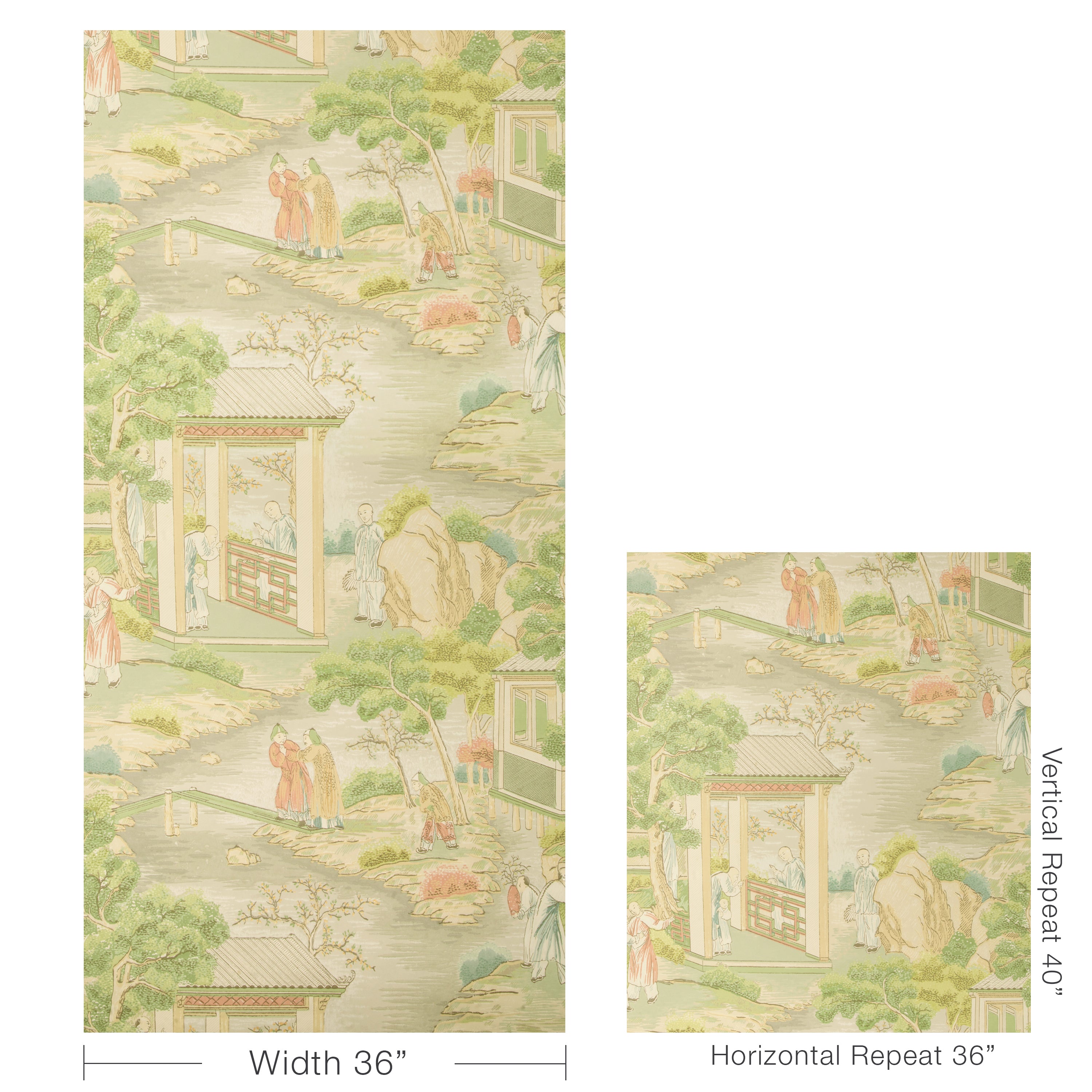 Tarim River Paper Wallpaper in leaf color - pattern number P2025102.316.0 - by Lee Jofa in the Kingsley collection