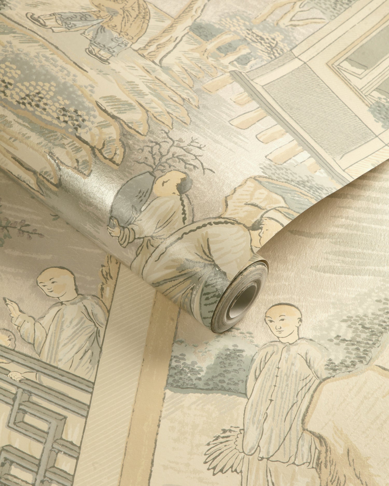 Tarim River Mica Wallpaper in silver color - pattern number P2025103.11.0 - by Lee Jofa in the Kingsley collection