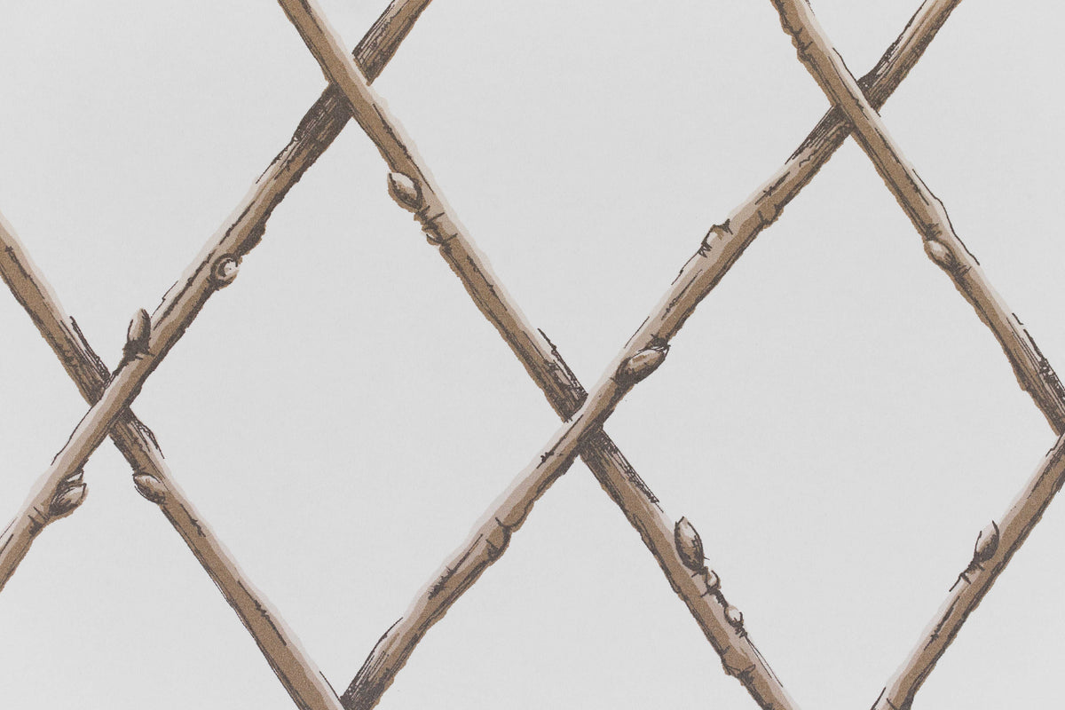 Bare Twig Trellis Wallpaper in Brown color - pattern number P2025106.1116.0 - by Lee Jofa in the Paolo Moschino Garden collection