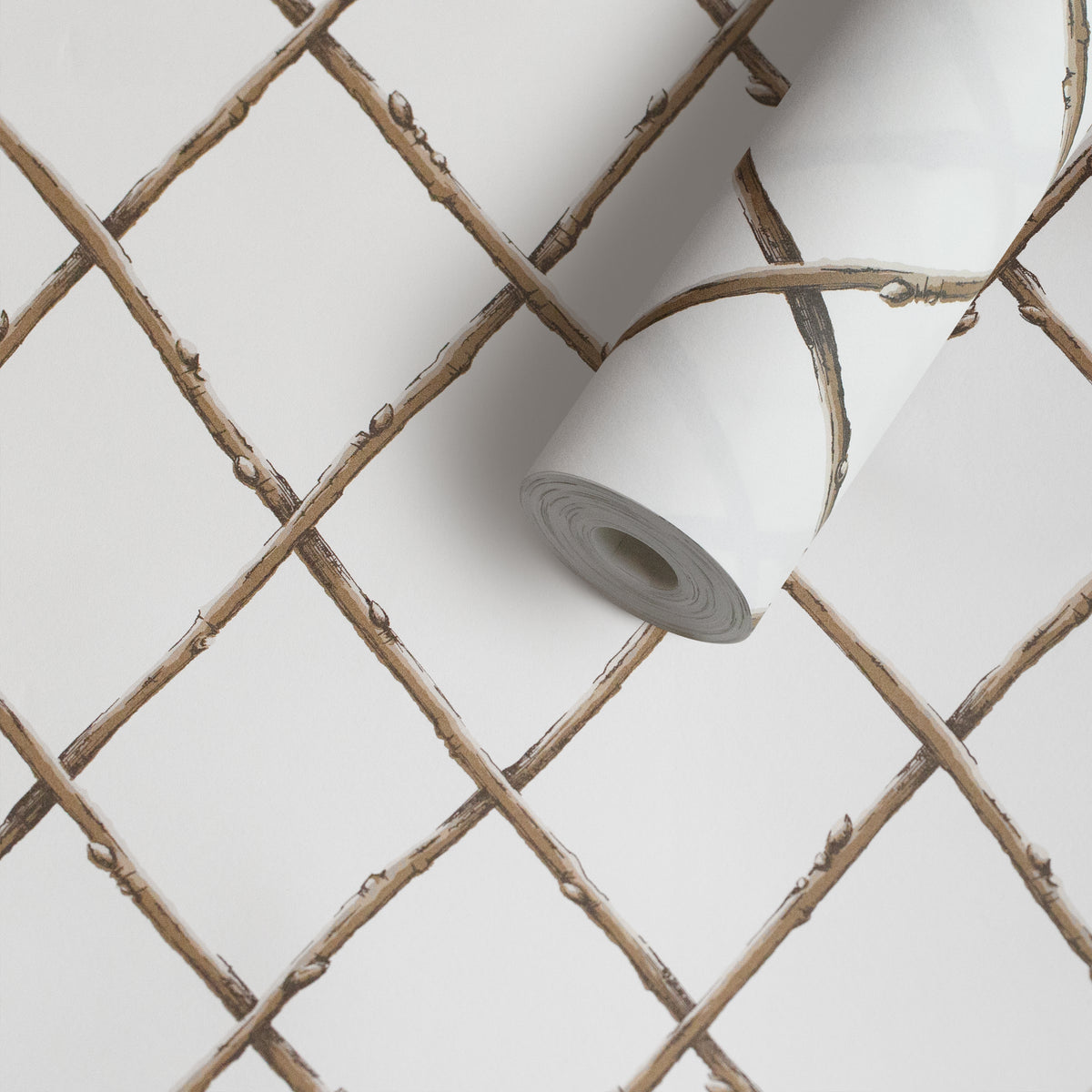 Bare Twig Trellis Wallpaper in Brown color - pattern number P2025106.1116.0 - by Lee Jofa in the Paolo Moschino Garden collection