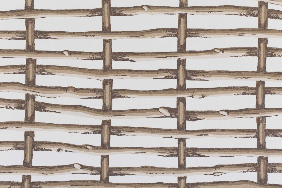 Twig Fence Wallpaper in Brown color - pattern number P2025107.1016.0 - by Lee Jofa in the Paolo Moschino Garden collection