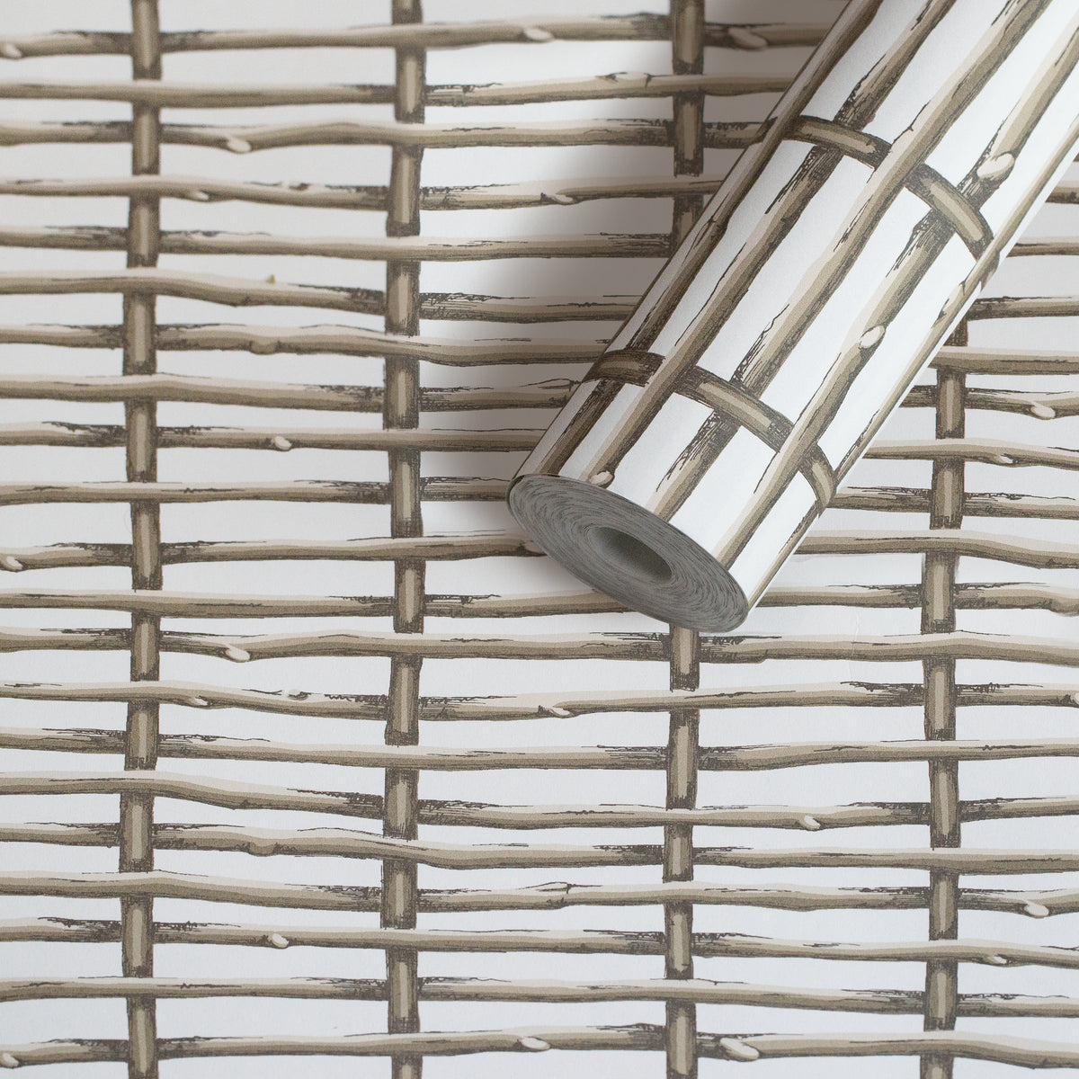 Twig Fence Wallpaper in Brown color - pattern number P2025107.1016.0 - by Lee Jofa in the Paolo Moschino Garden collection