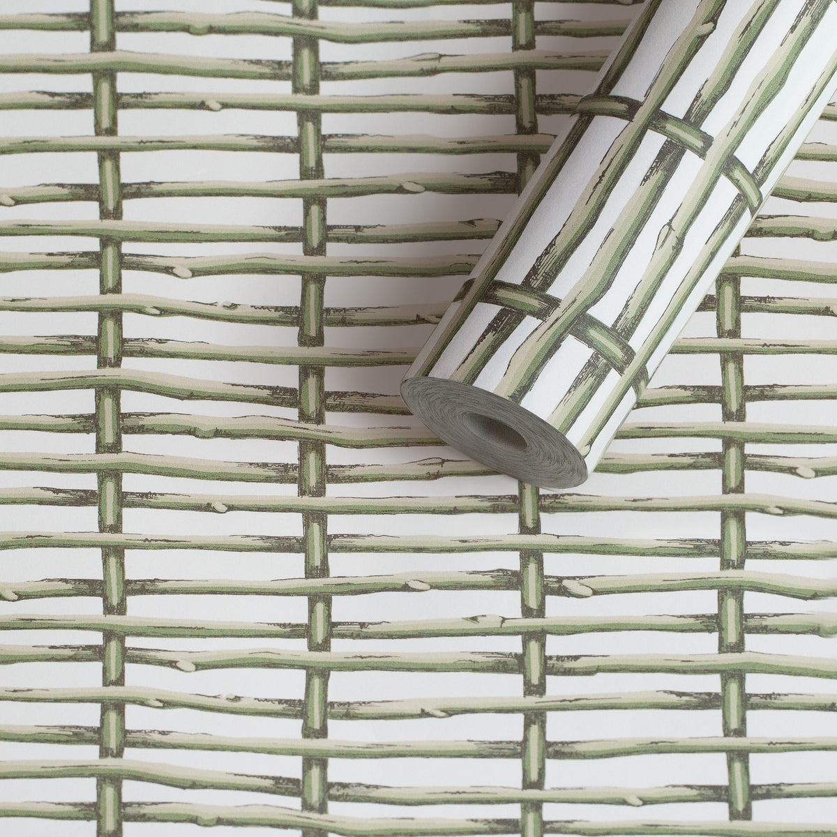 Twig Fence Wallpaper in Green color - pattern number P2025107.123.0 - by Lee Jofa in the Paolo Moschino Garden collection