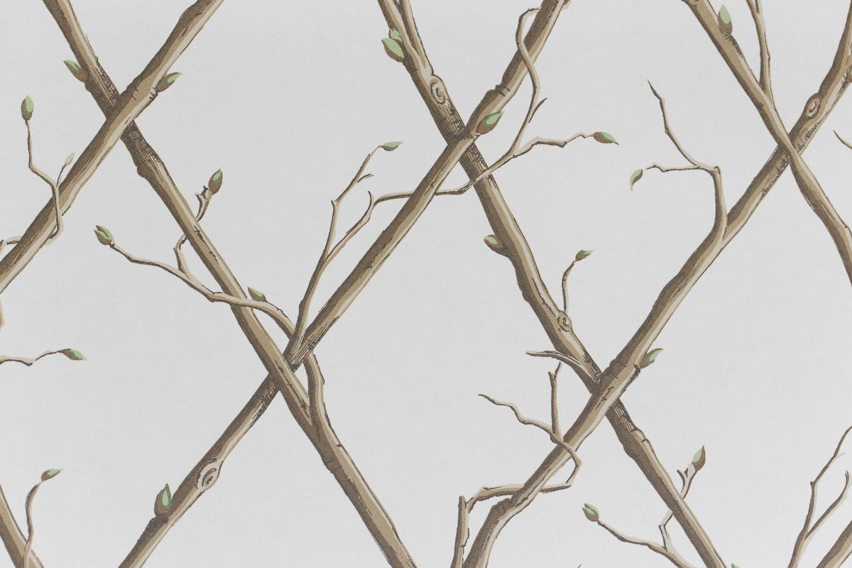 Twig Trellis Wallpaper in Brown color - pattern number P2025108.1016.0 - by Lee Jofa in the Paolo Moschino Garden collection