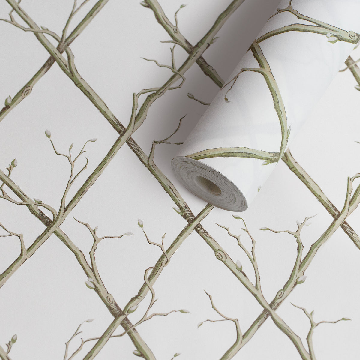 Twig Trellis Wallpaper in Green color - pattern number P2025108.123.0 - by Lee Jofa in the Paolo Moschino Garden collection