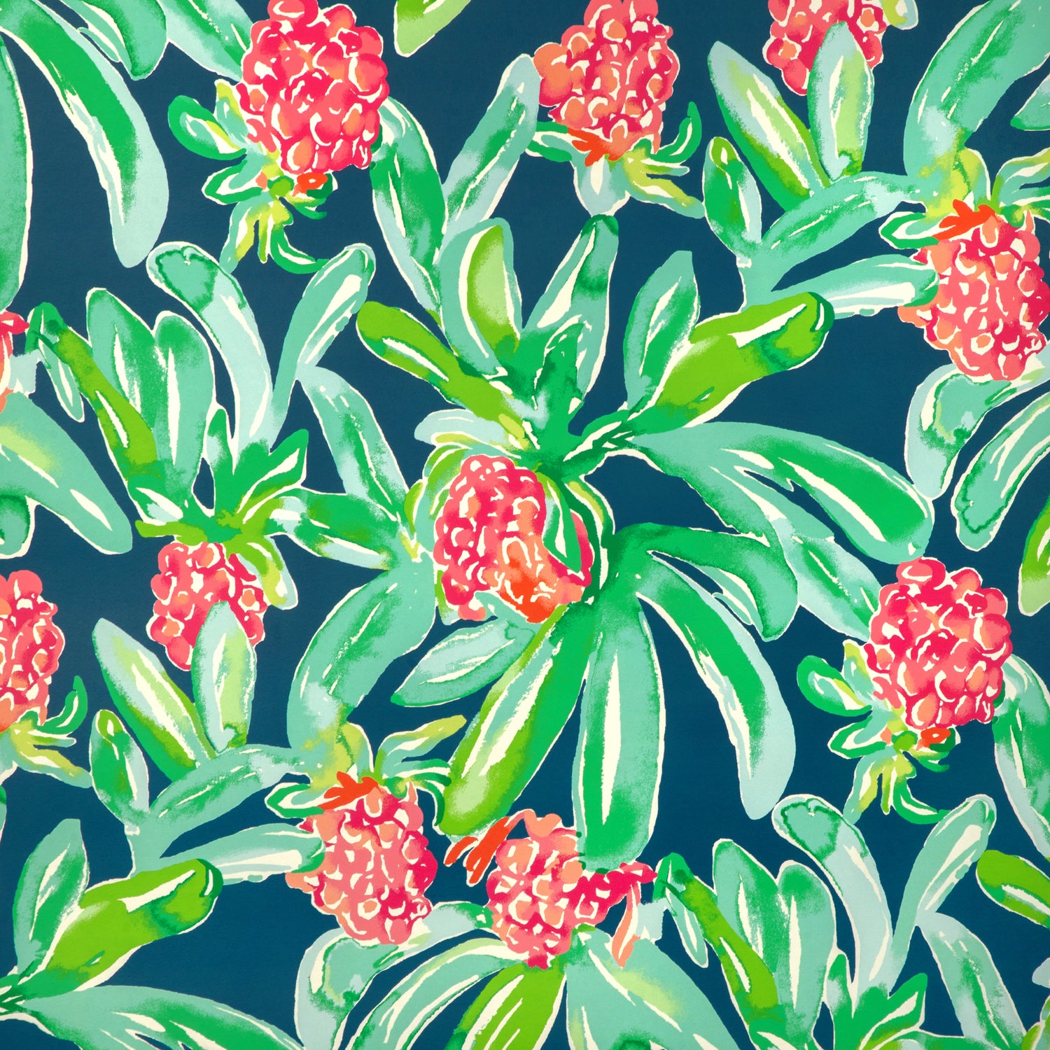Island Exotic Wallpaper in navy color - pattern number P2025110.517.0 - by Lee Jofa in the Lilly Pulitzer III collection