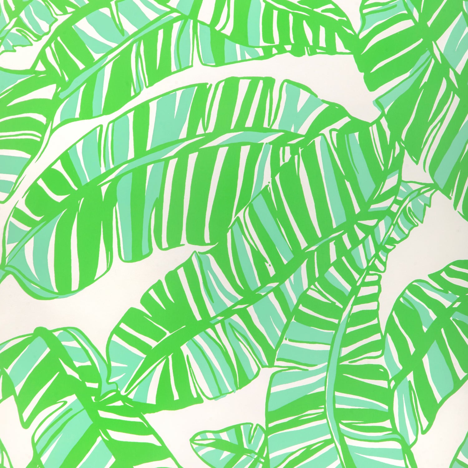 Go Bananas Wallpaper in white/green color - pattern number P2025111.31.0 - by Lee Jofa in the Lilly Pulitzer III collection