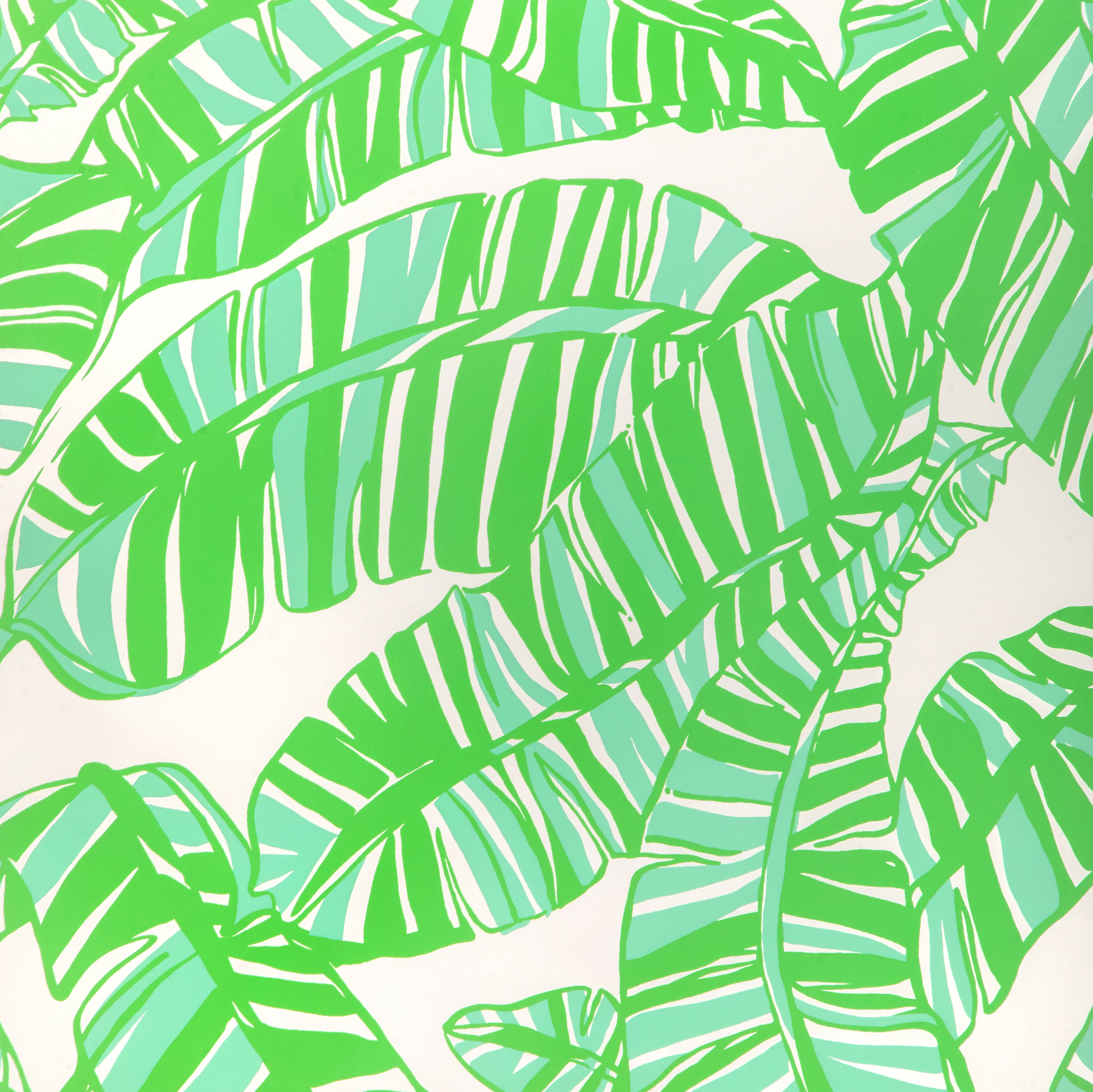 Go Bananas Wallpaper in white/green color - pattern number P2025111.31.0 - by Lee Jofa in the Lilly Pulitzer III collection