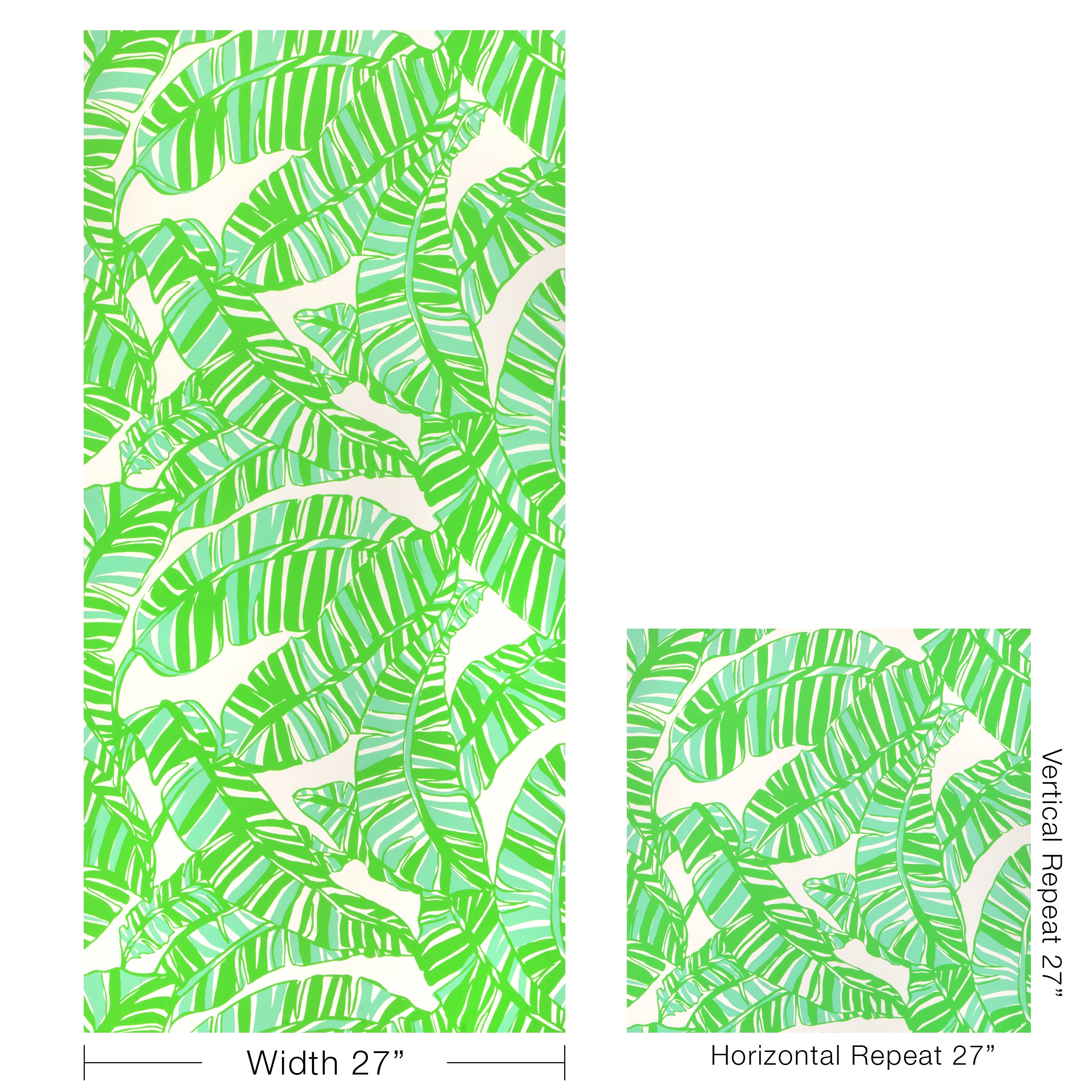 Go Bananas Wallpaper in white/green color - pattern number P2025111.31.0 - by Lee Jofa in the Lilly Pulitzer III collection