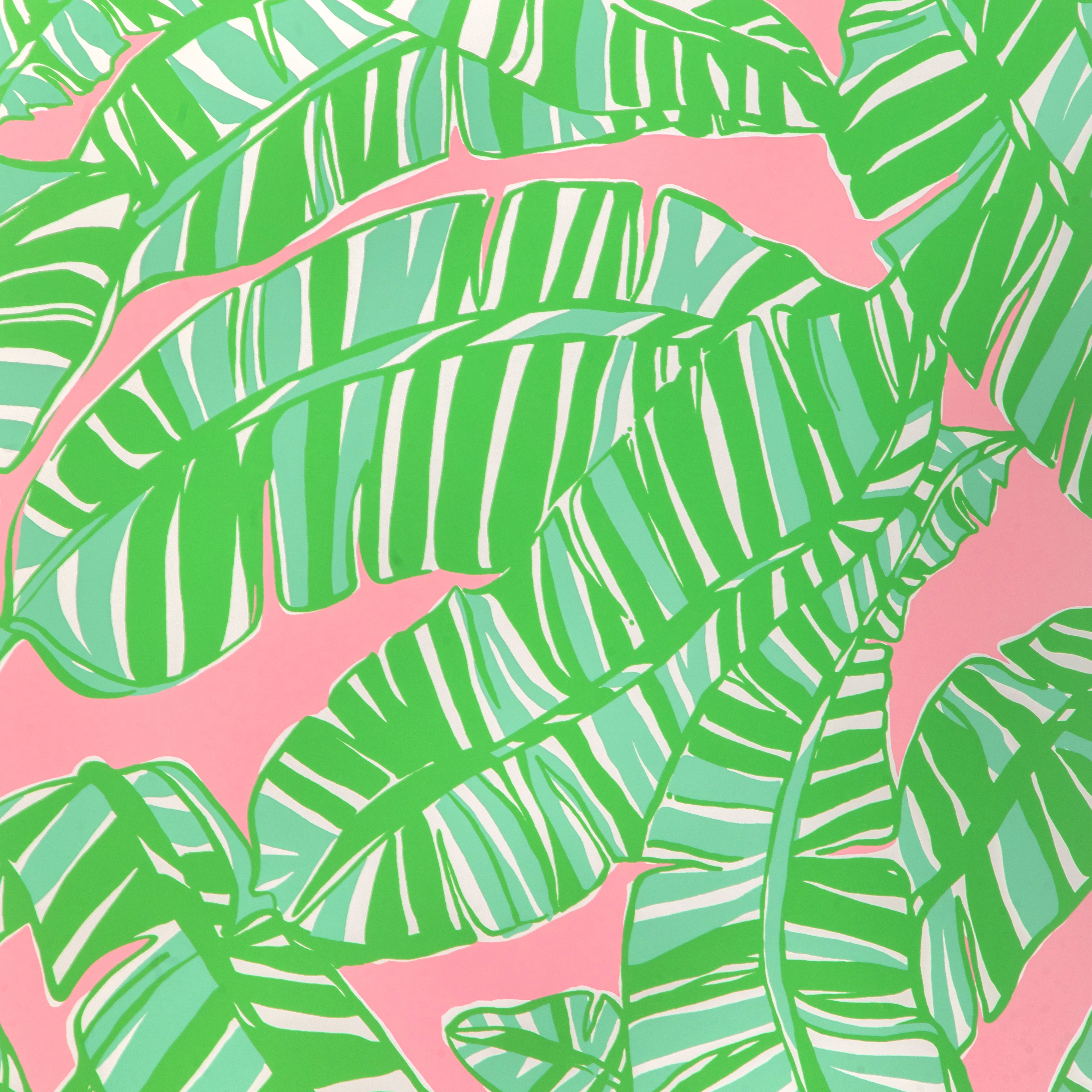 Go Bananas Wallpaper in pink/green color - pattern number P2025111.73.0 - by Lee Jofa in the Lilly Pulitzer III collection