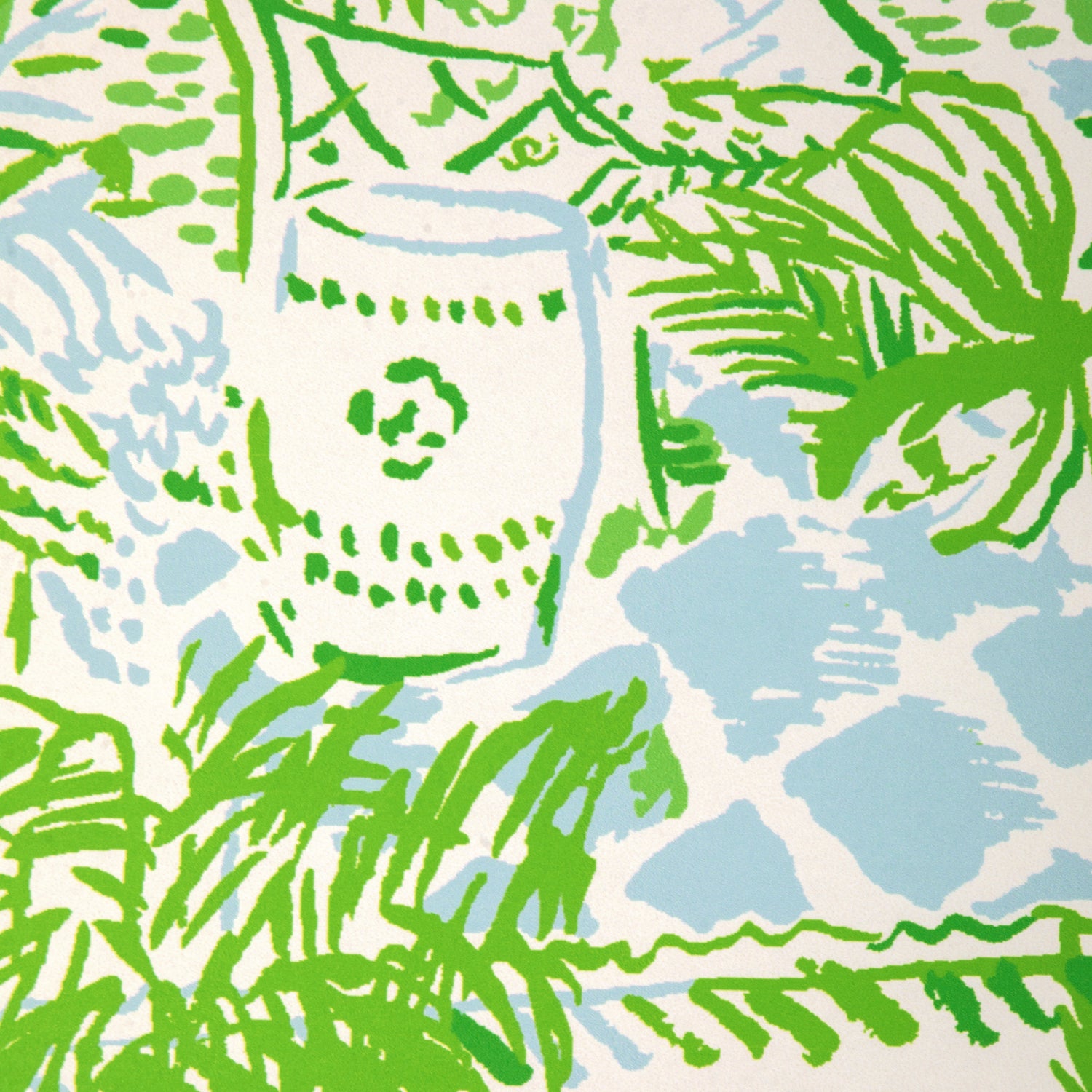 Palm Beach Wallpaper in blue/green color - pattern number P2025113.153.0 - by Lee Jofa in the Lilly Pulitzer III collection