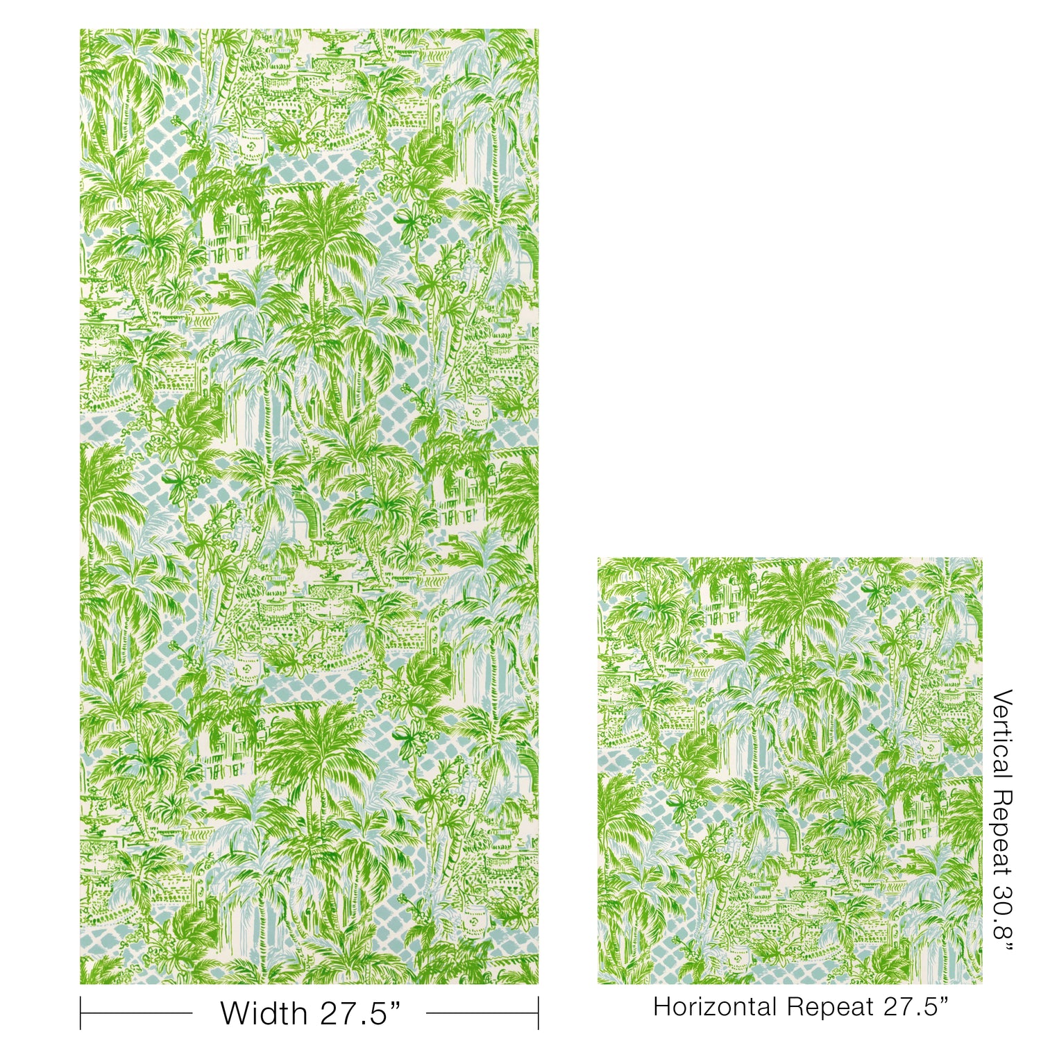 Palm Beach Wallpaper in blue/green color - pattern number P2025113.153.0 - by Lee Jofa in the Lilly Pulitzer III collection