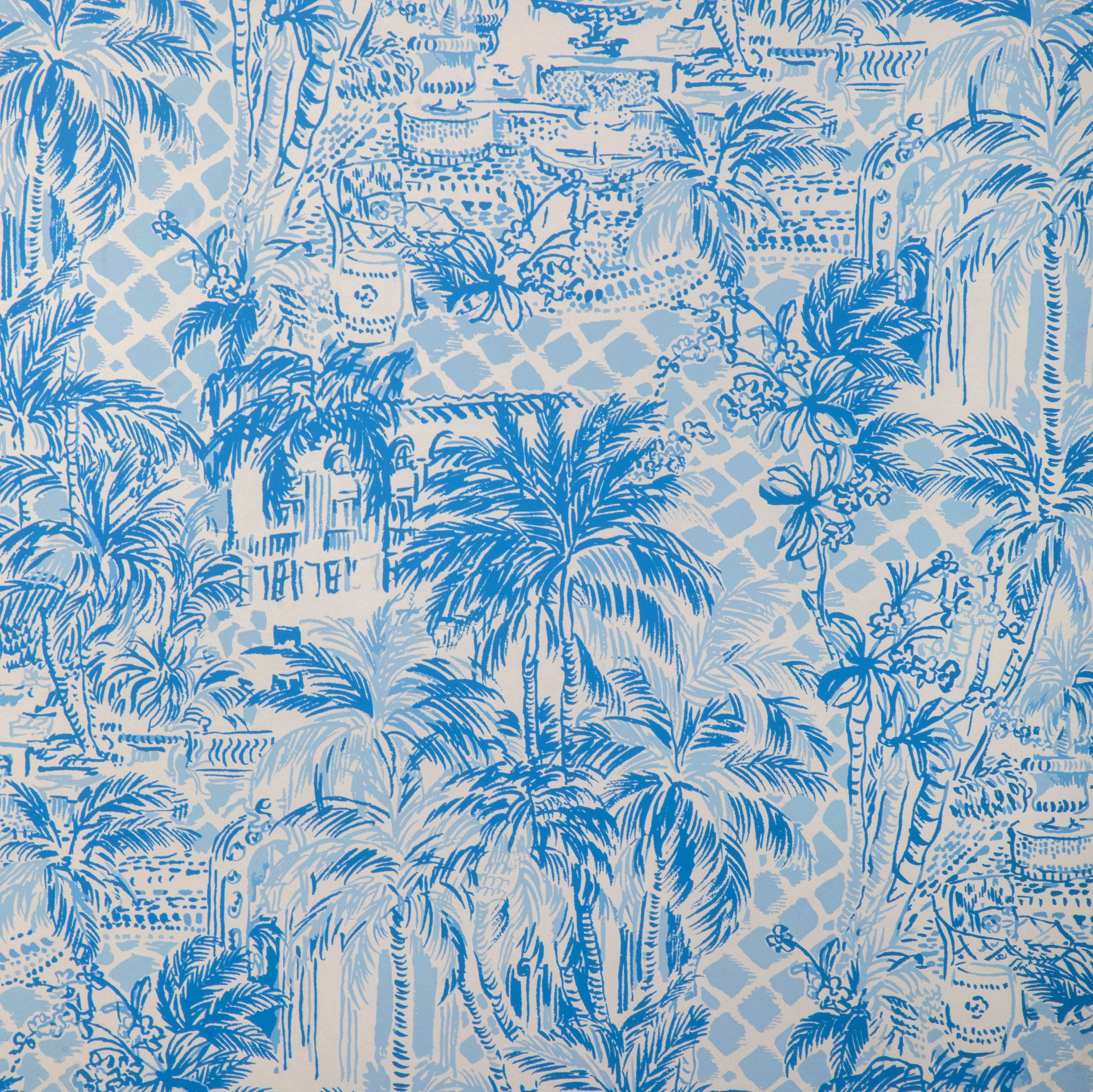 Palm Beach Wallpaper in blue/lapis color - pattern number P2025113.550.0 - by Lee Jofa in the Lilly Pulitzer III collection
