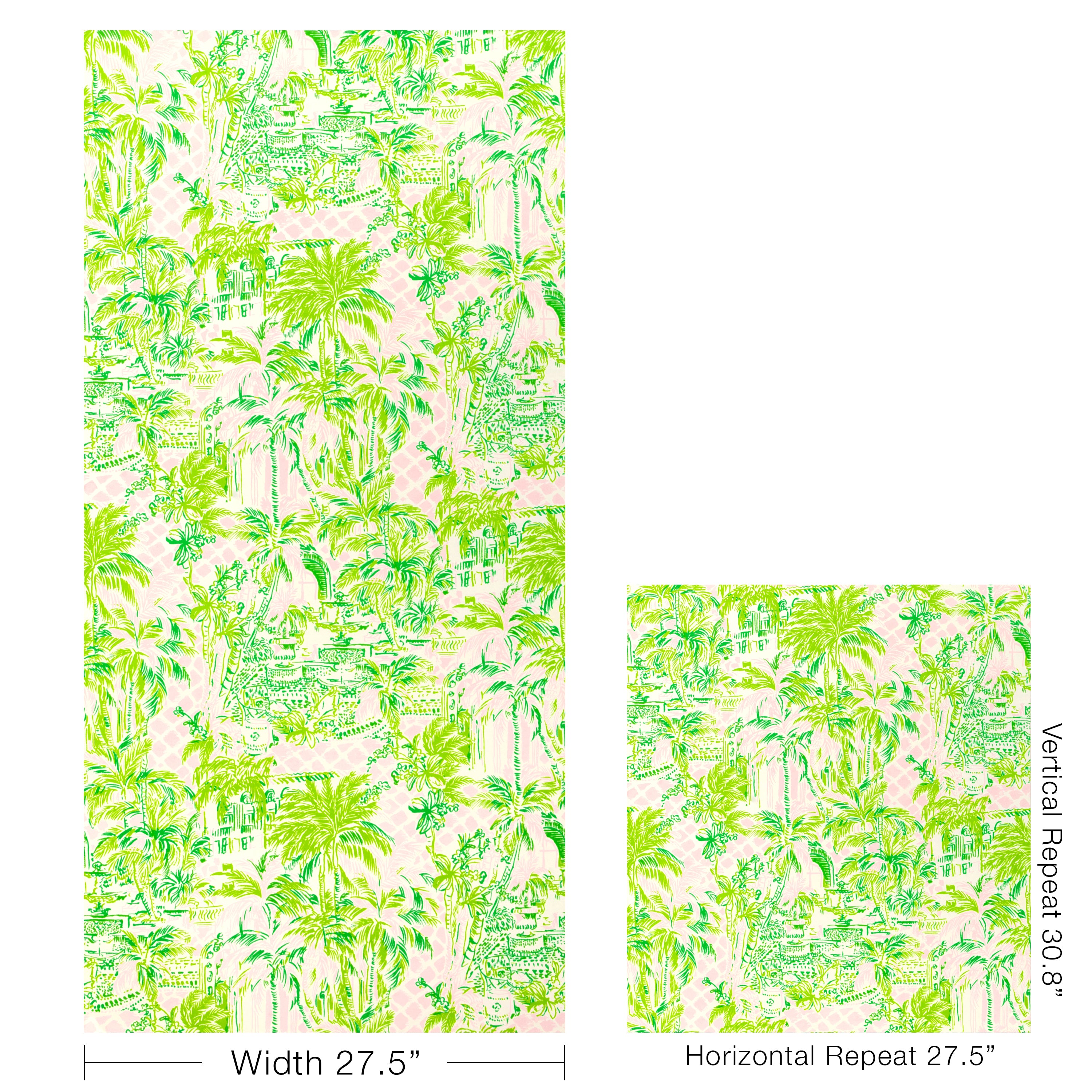 Palm Beach Wallpaper in pink/green color - pattern number P2025113.73.0 - by Lee Jofa in the Lilly Pulitzer III collection
