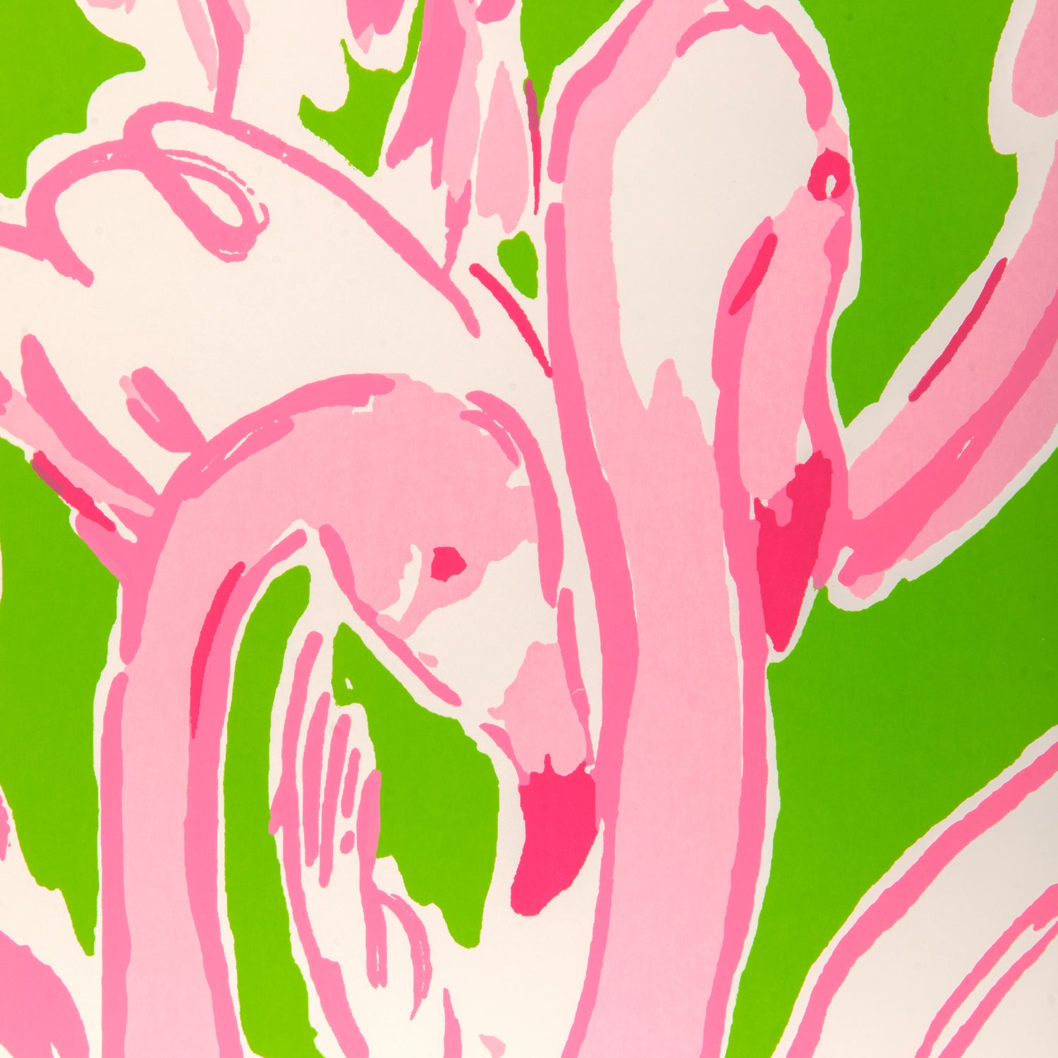 Pink Colony Wallpaper in green/pink color - pattern number P2025114.73.0 - by Lee Jofa in the Lilly Pulitzer III collection