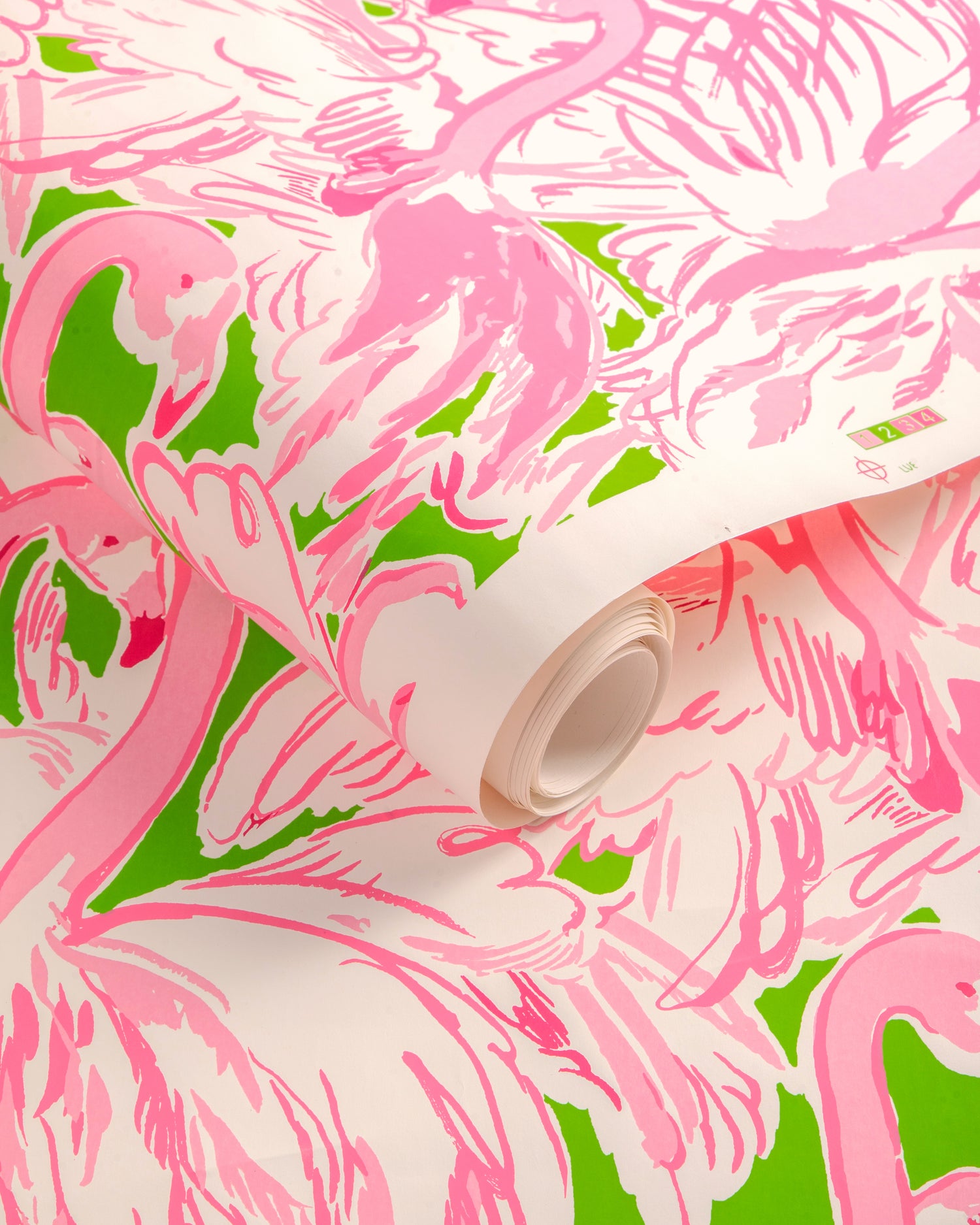 Pink Colony Wallpaper in green/pink color - pattern number P2025114.73.0 - by Lee Jofa in the Lilly Pulitzer III collection