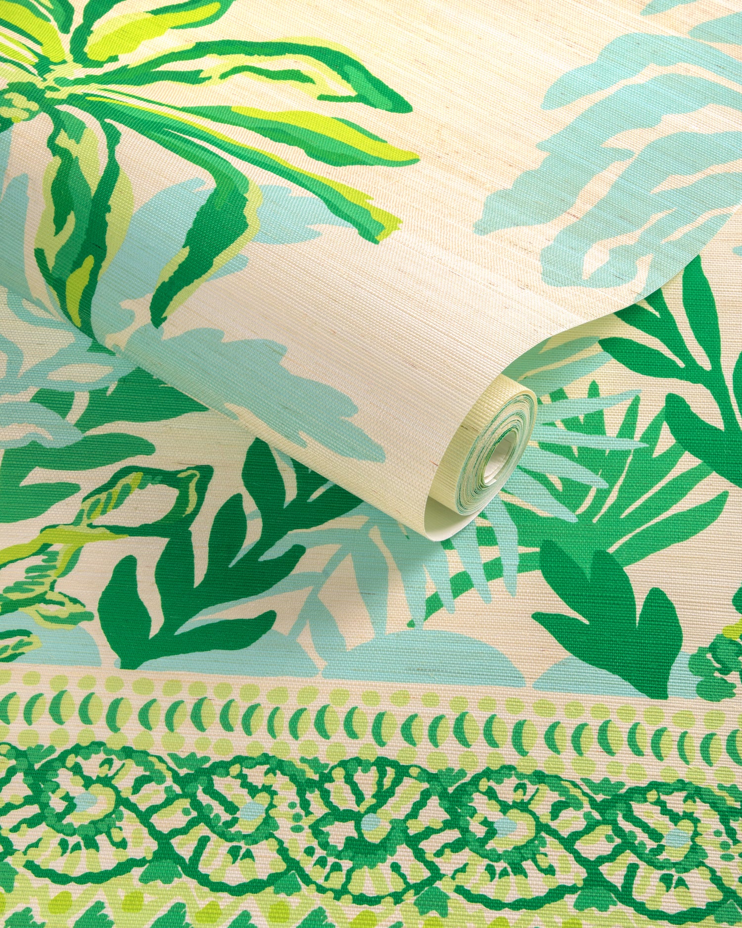 Palms Way 3 Panel Mural in green color - pattern number P2025115.1630.0 - by Lee Jofa in the Lilly Pulitzer III collection