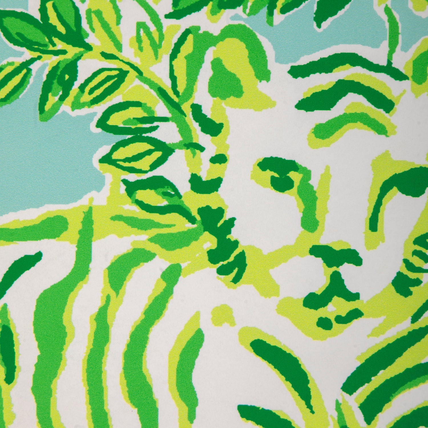 Tiger Queen Wallpaper in aqua color - pattern number P2025118.353.0 - by Lee Jofa in the Lilly Pulitzer III collection