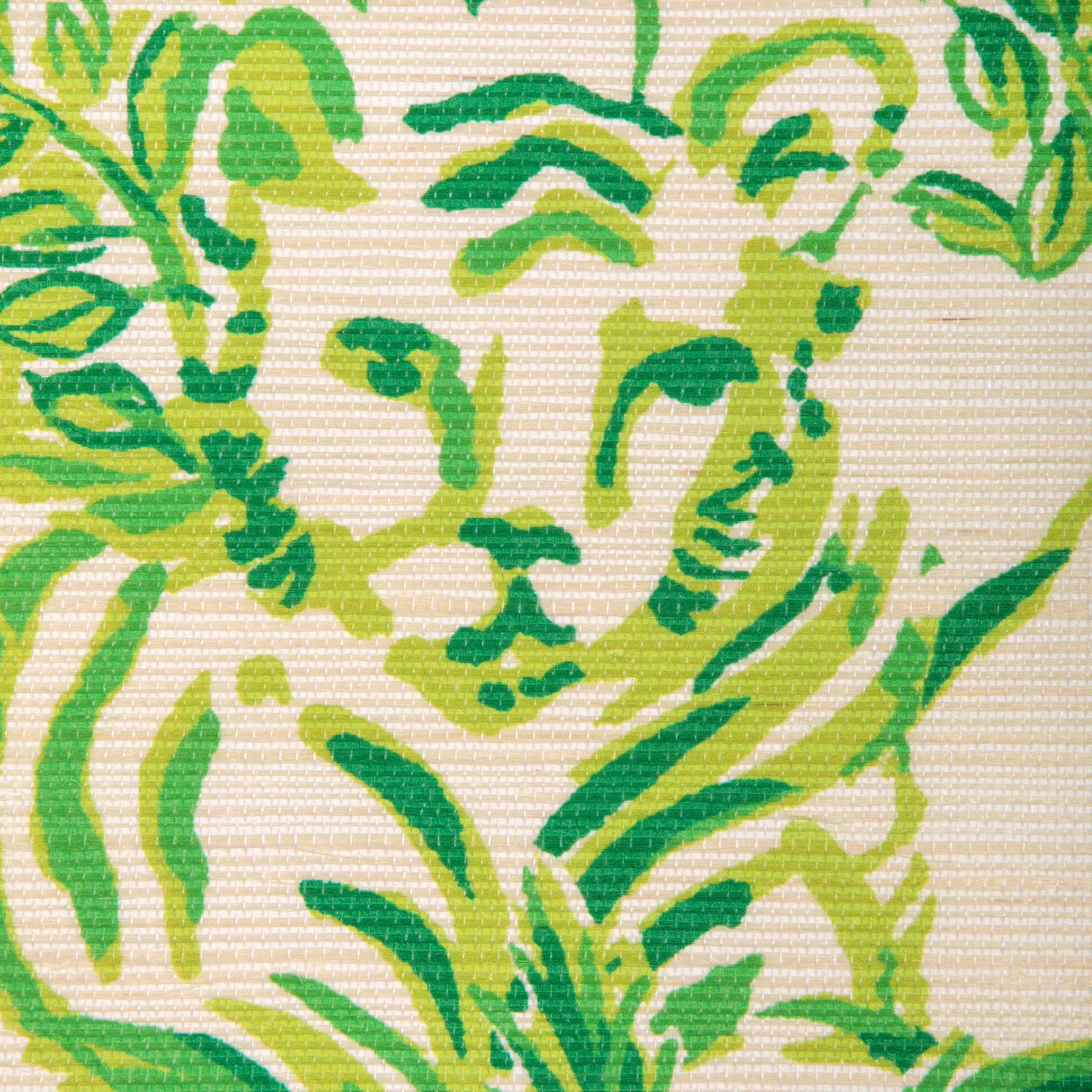 Tiger Queen Grasscloth Wallpaper in green color - pattern number P2025119.1630.0 - by Lee Jofa in the Lilly Pulitzer III collection