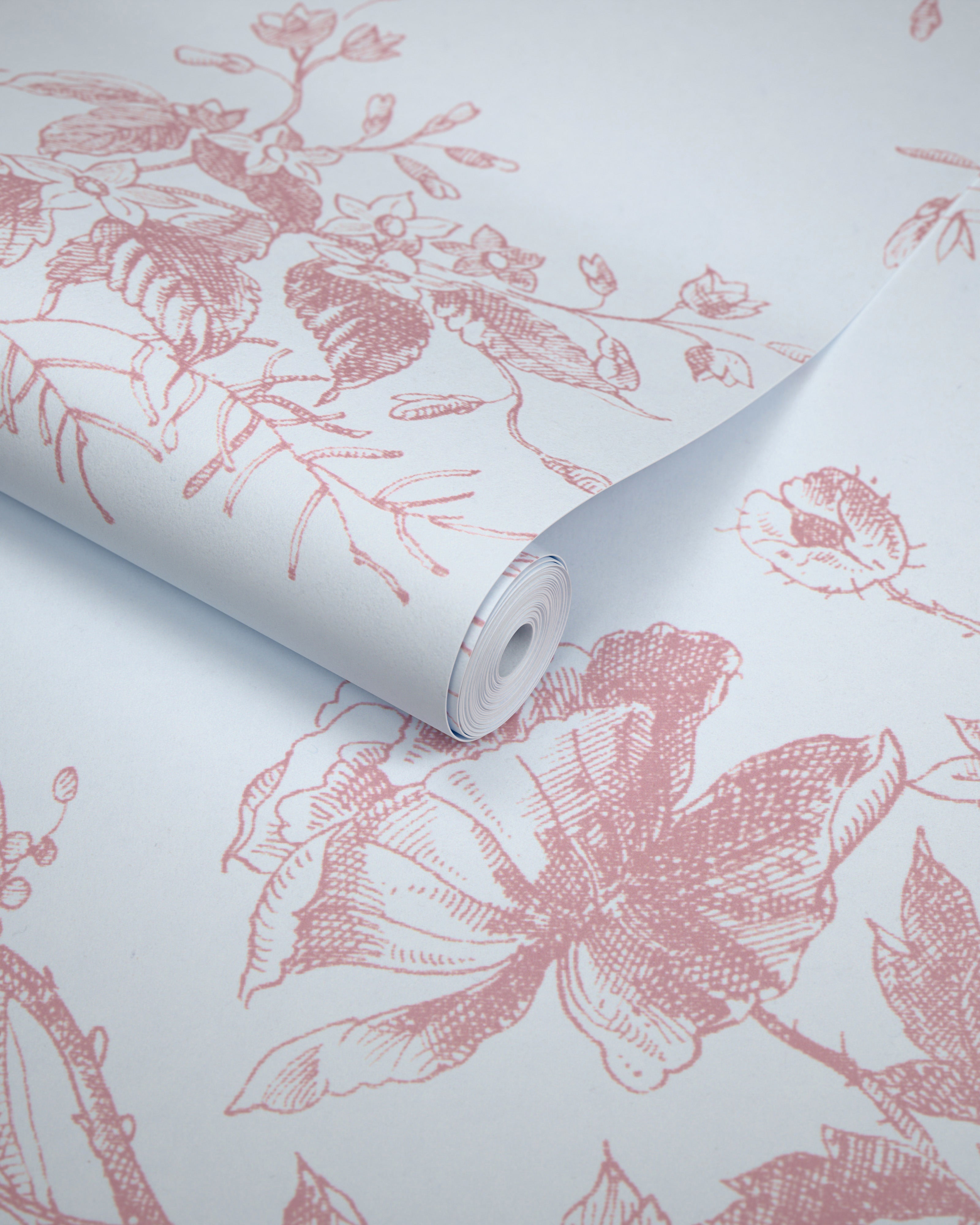 Chinese Peony Wallpaper in rose color - pattern number P2026100.707.0 - by Lee Jofa Modern in the Hinton Hill collection