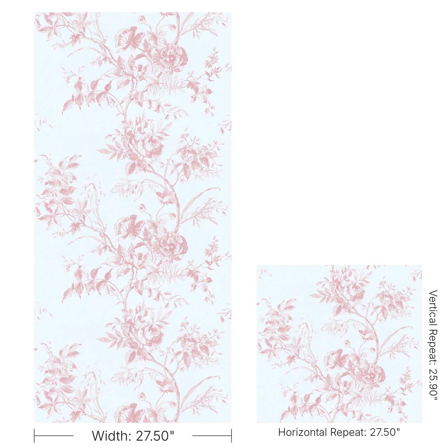 Chinese Peony Wallpaper in rose color - pattern number P2026100.707.0 - by Lee Jofa Modern in the Hinton Hill collection