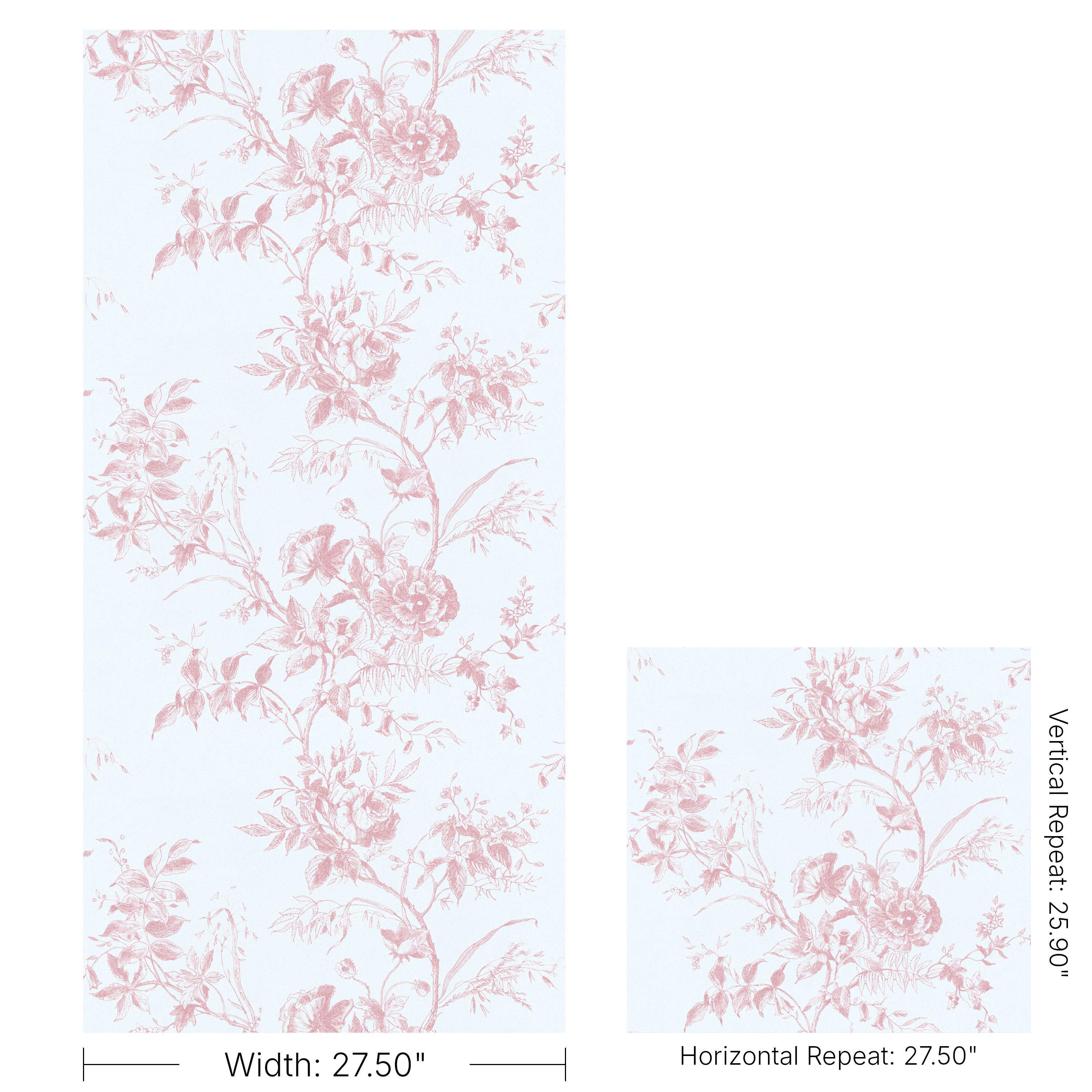 Chinese Peony Wallpaper in rose color - pattern number P2026100.707.0 - by Lee Jofa Modern in the Hinton Hill collection