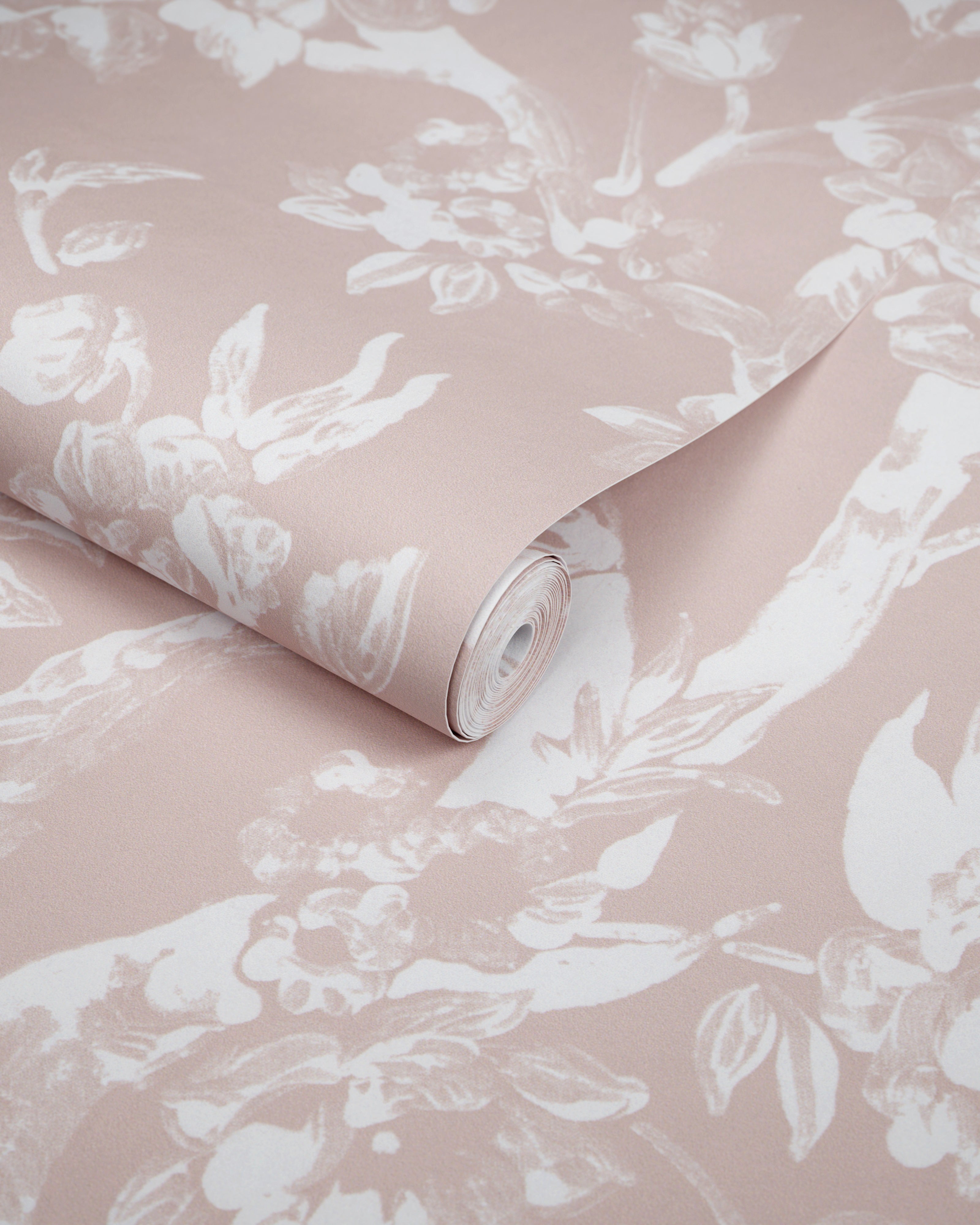 Camellia Toile Wallpaper in petal color - pattern number P2026103.117.0 - by Lee Jofa in the Gracie Gardens collection