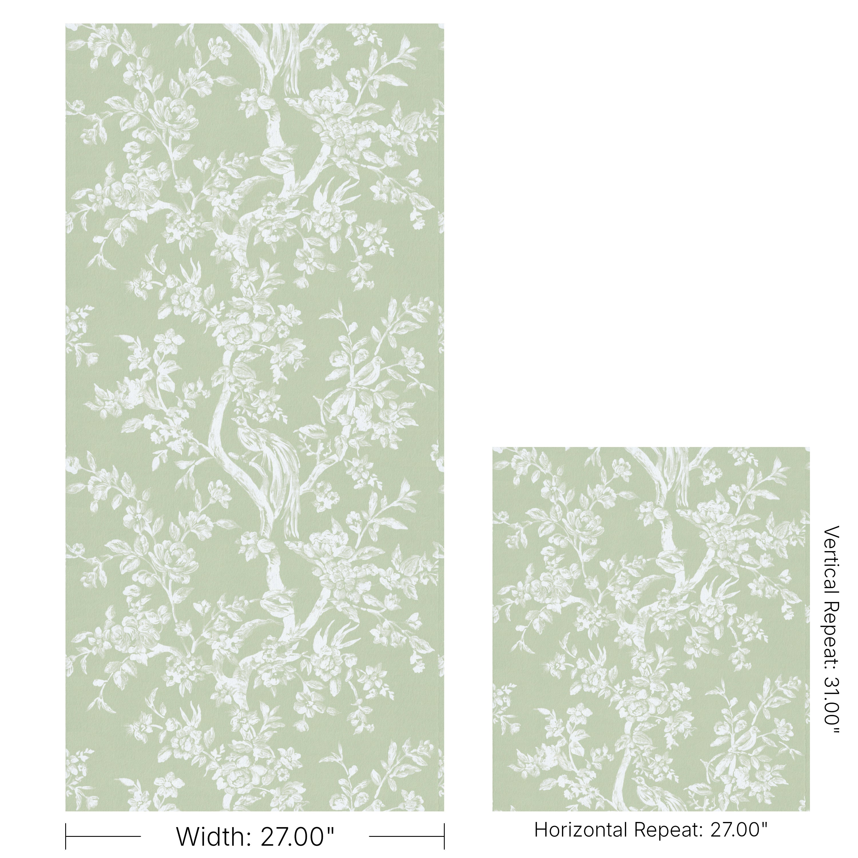 Camellia Toile Wallpaper in pear color - pattern number P2026103.130.0 - by Lee Jofa in the Gracie Gardens collection