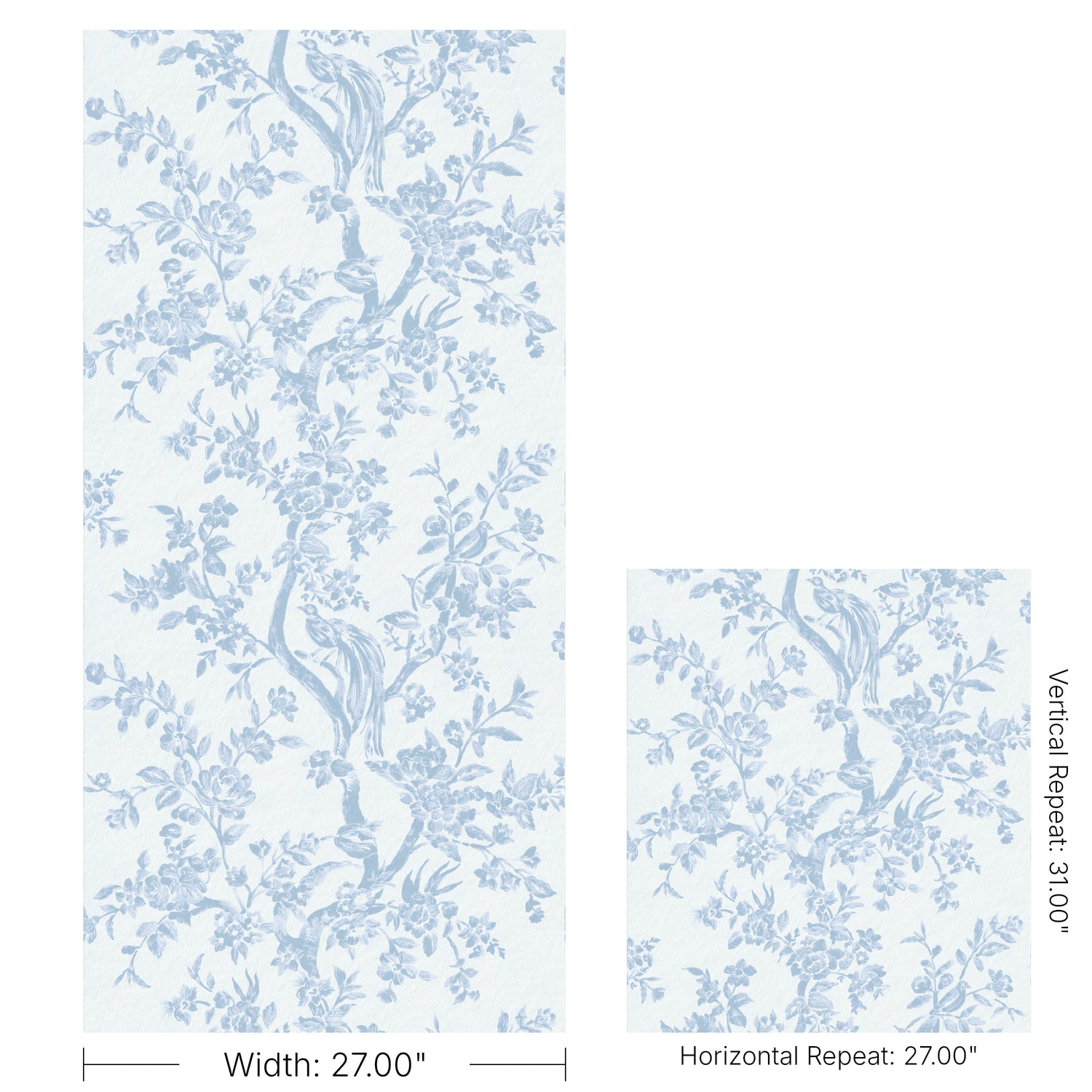 Camellia Toile Wallpaper in sky color - pattern number P2026103.15.0 - by Lee Jofa in the Gracie Gardens collection