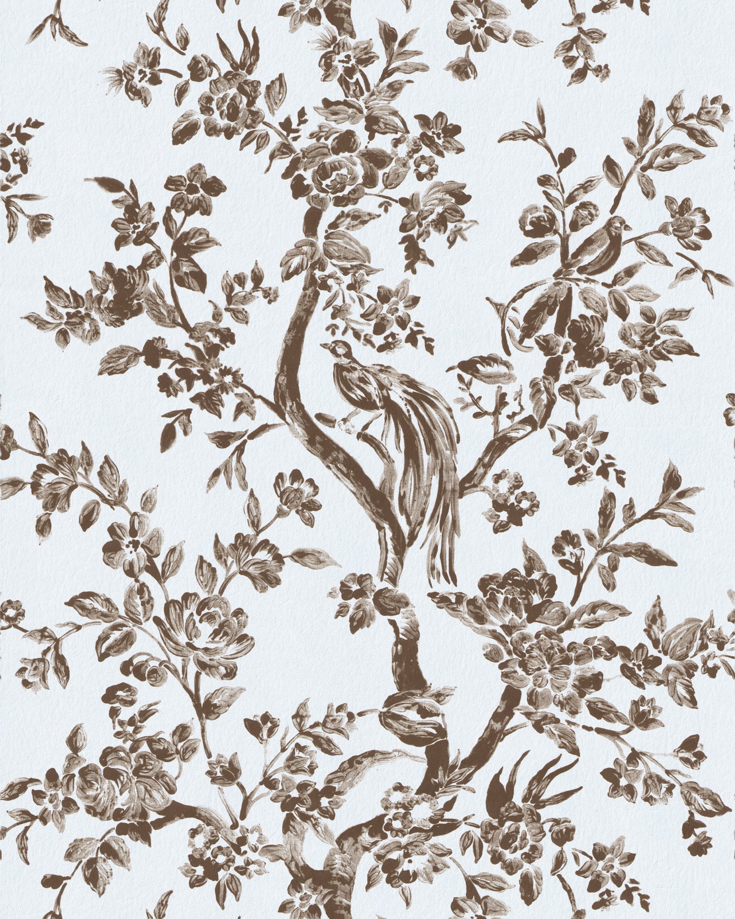 Camellia Toile Wallpaper in brown color - pattern number P2026103.61.0 - by Lee Jofa in the Gracie Gardens collection