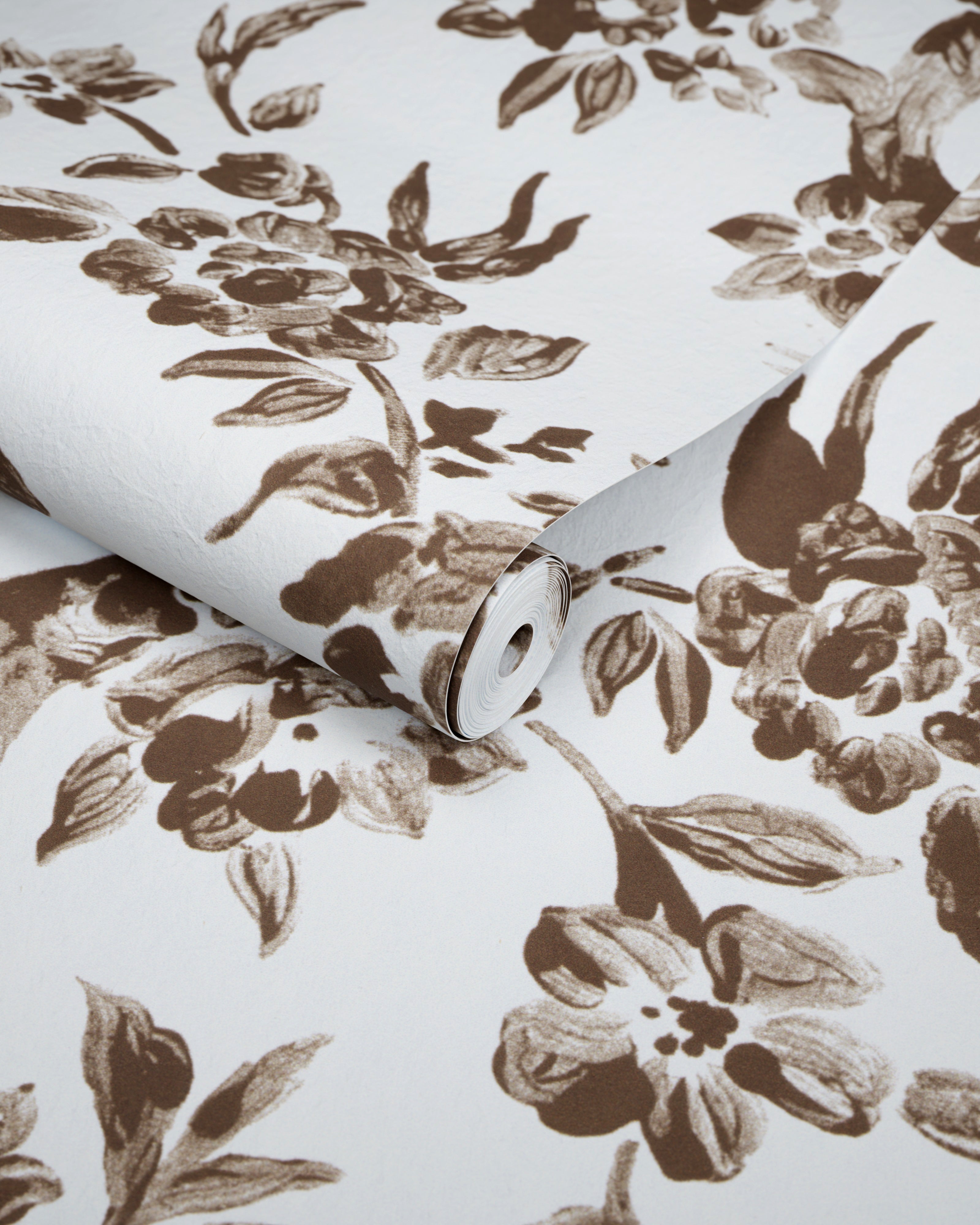 Camellia Toile Wallpaper in brown color - pattern number P2026103.61.0 - by Lee Jofa in the Gracie Gardens collection