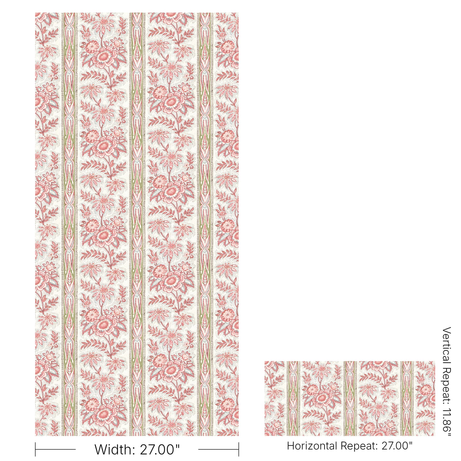 Margaux Wallpaper in coral color - pattern number P2026104.124.0 - by Lee Jofa in the Gracie Gardens collection