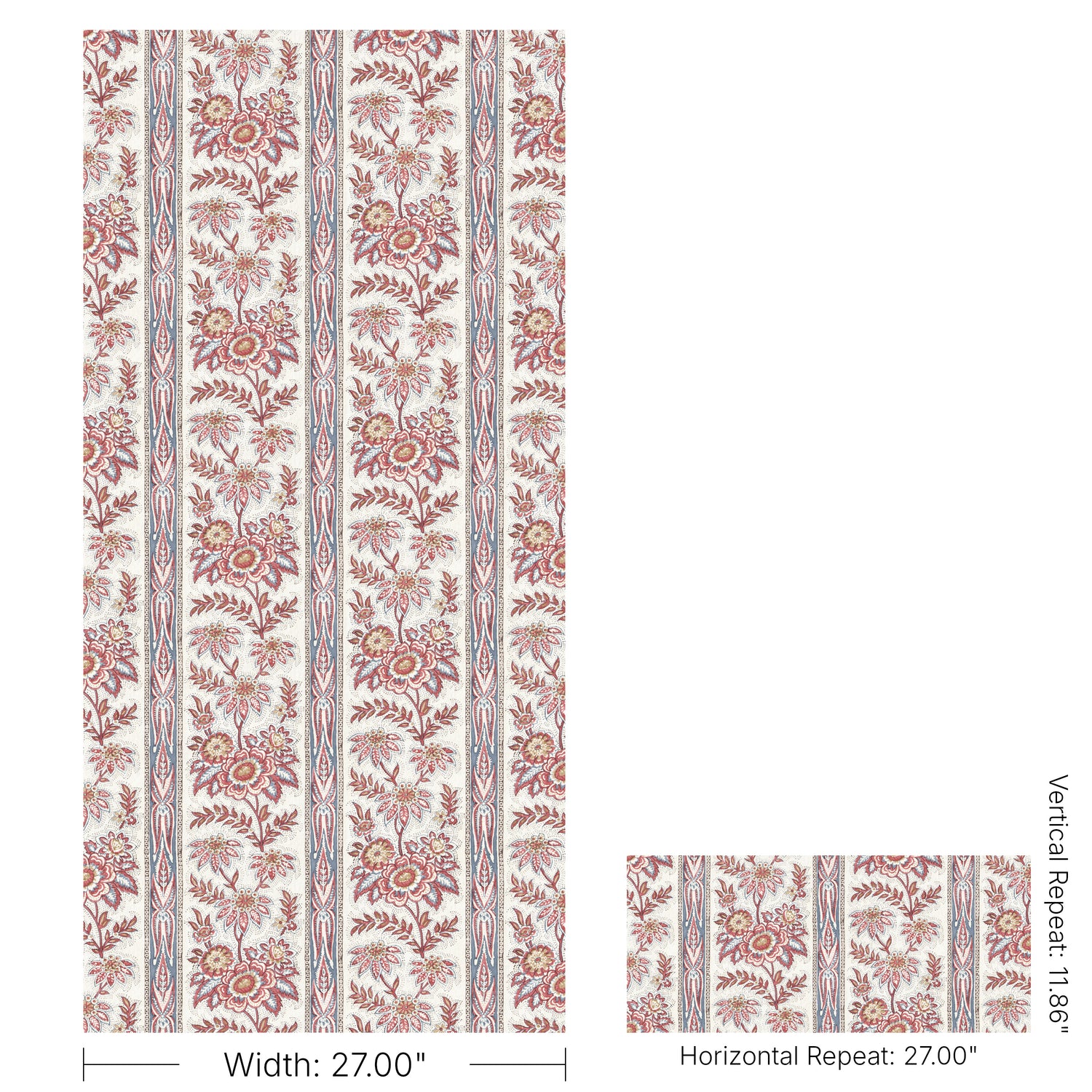 Margaux Wallpaper in brick color - pattern number P2026104.924.0 - by Lee Jofa in the Gracie Gardens collection