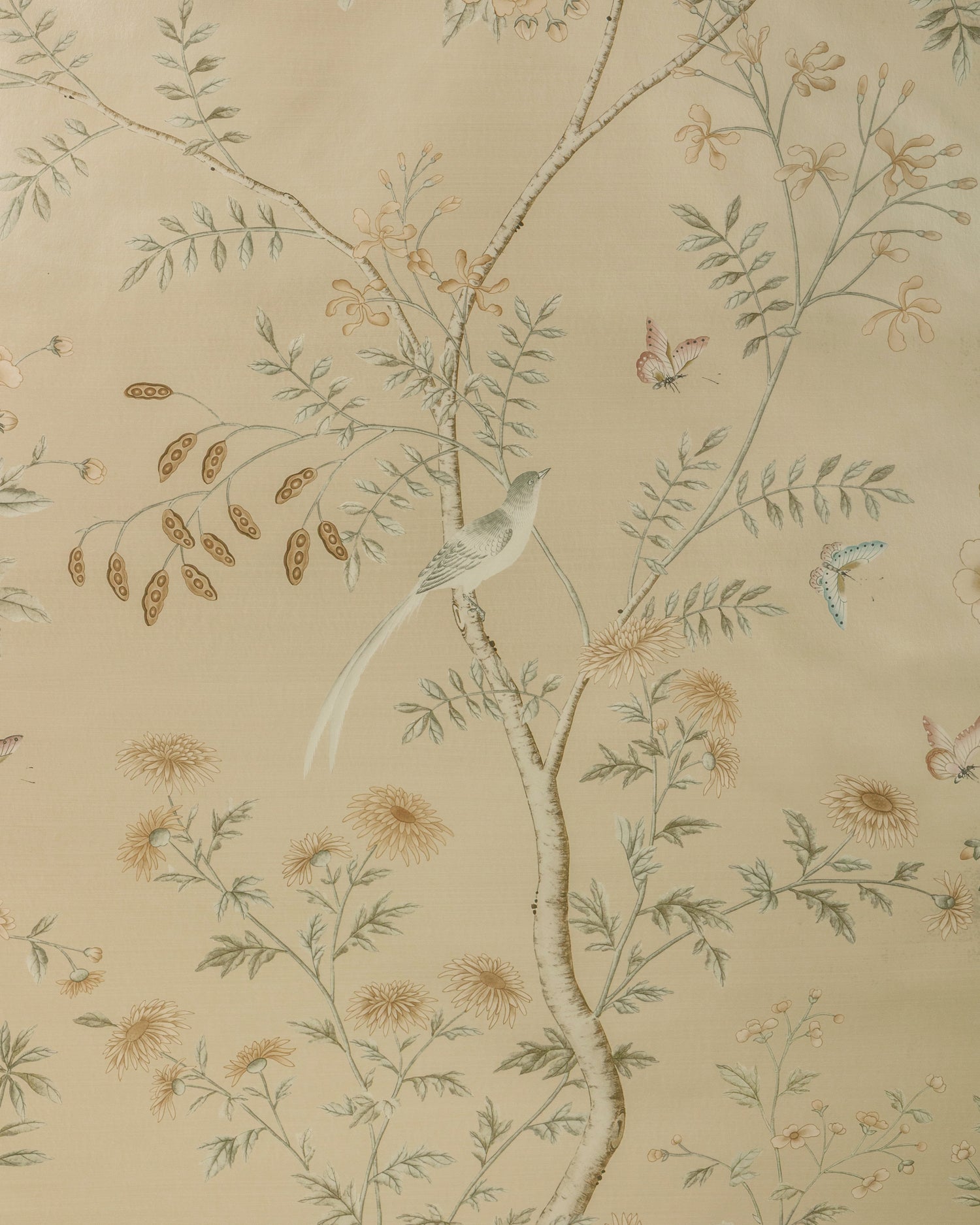 Beaujeu Pearlized 3 Panel Mural in Ecru color - pattern number P2026111.1611.0 - by Lee Jofa in the Arley collection