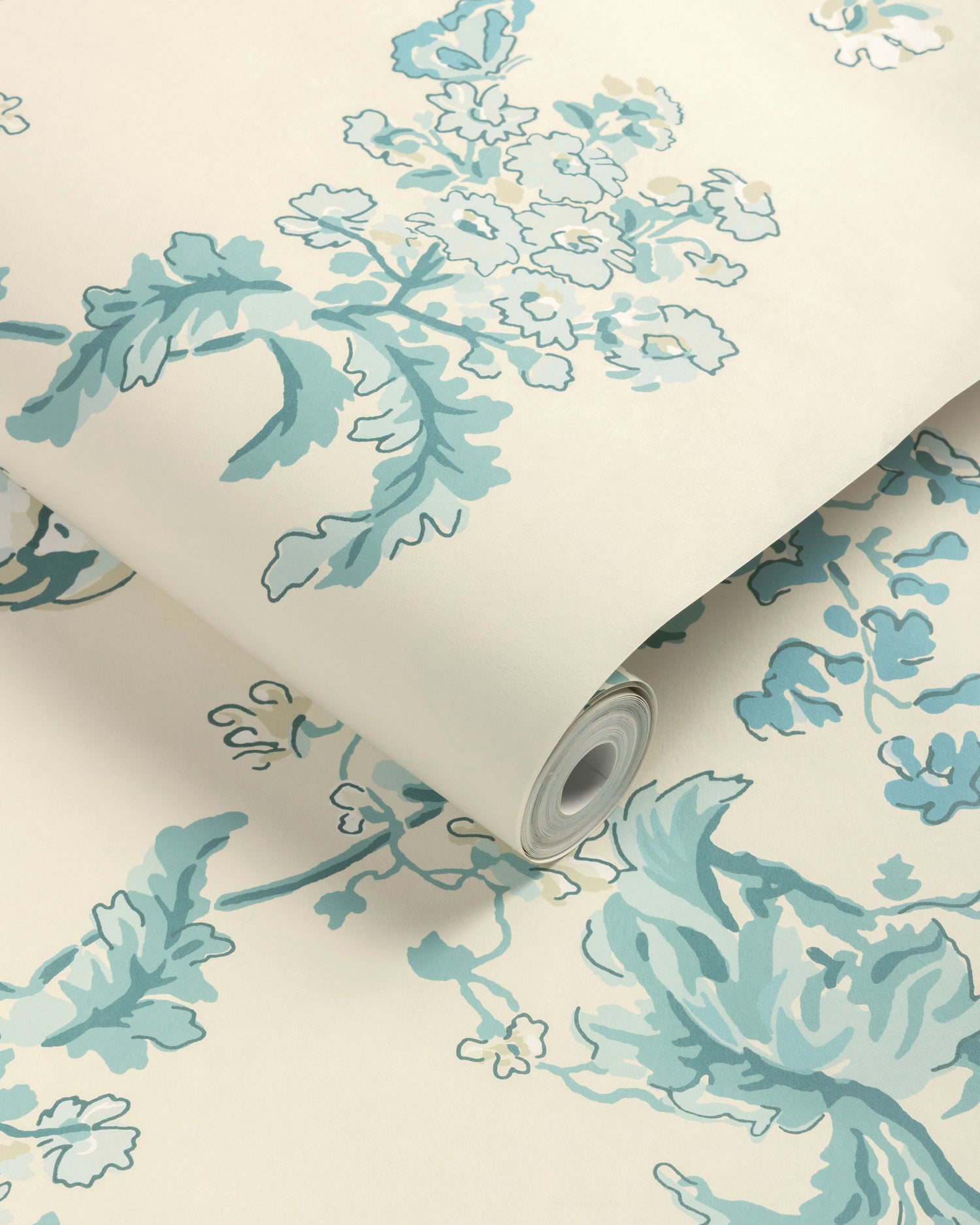 Maintenon Wallpaper in aqua color - pattern number P8025106.13.0 - by Kravet in the Jardin De Maclot collection