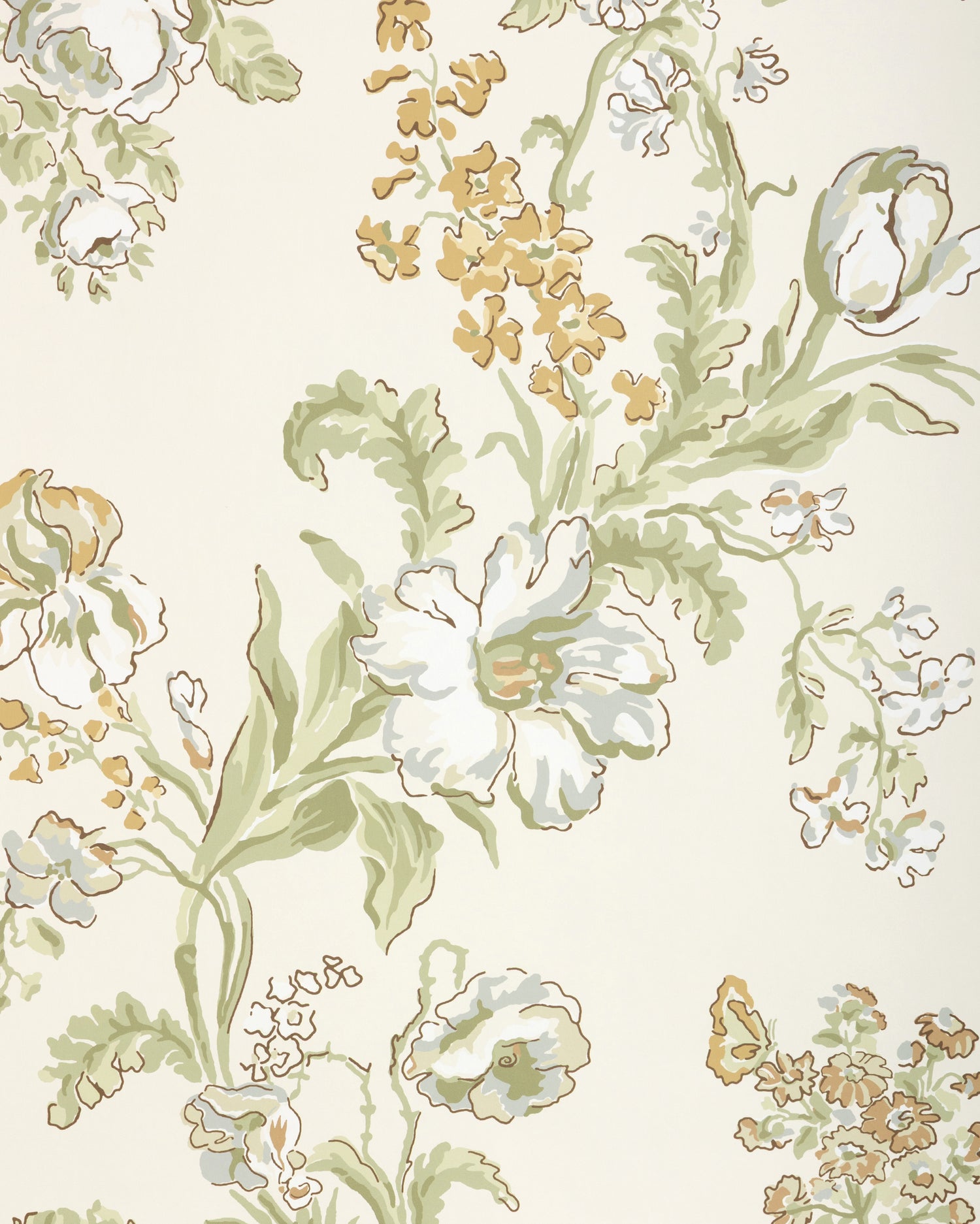 Maintenon Wallpaper in spice color - pattern number P8025106.1611.0 - by Kravet in the Jardin De Maclot collection