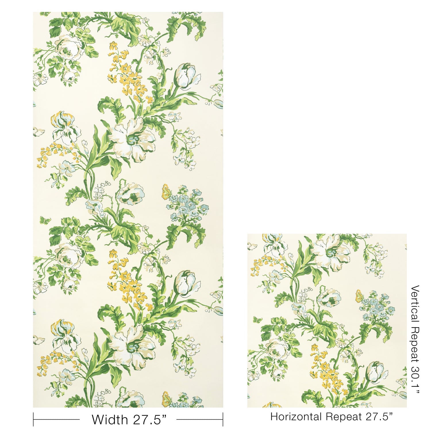 Maintenon Wallpaper in vert / soleil color - pattern number P8025106.340.0 - by Kravet in the Jardin De Maclot collection