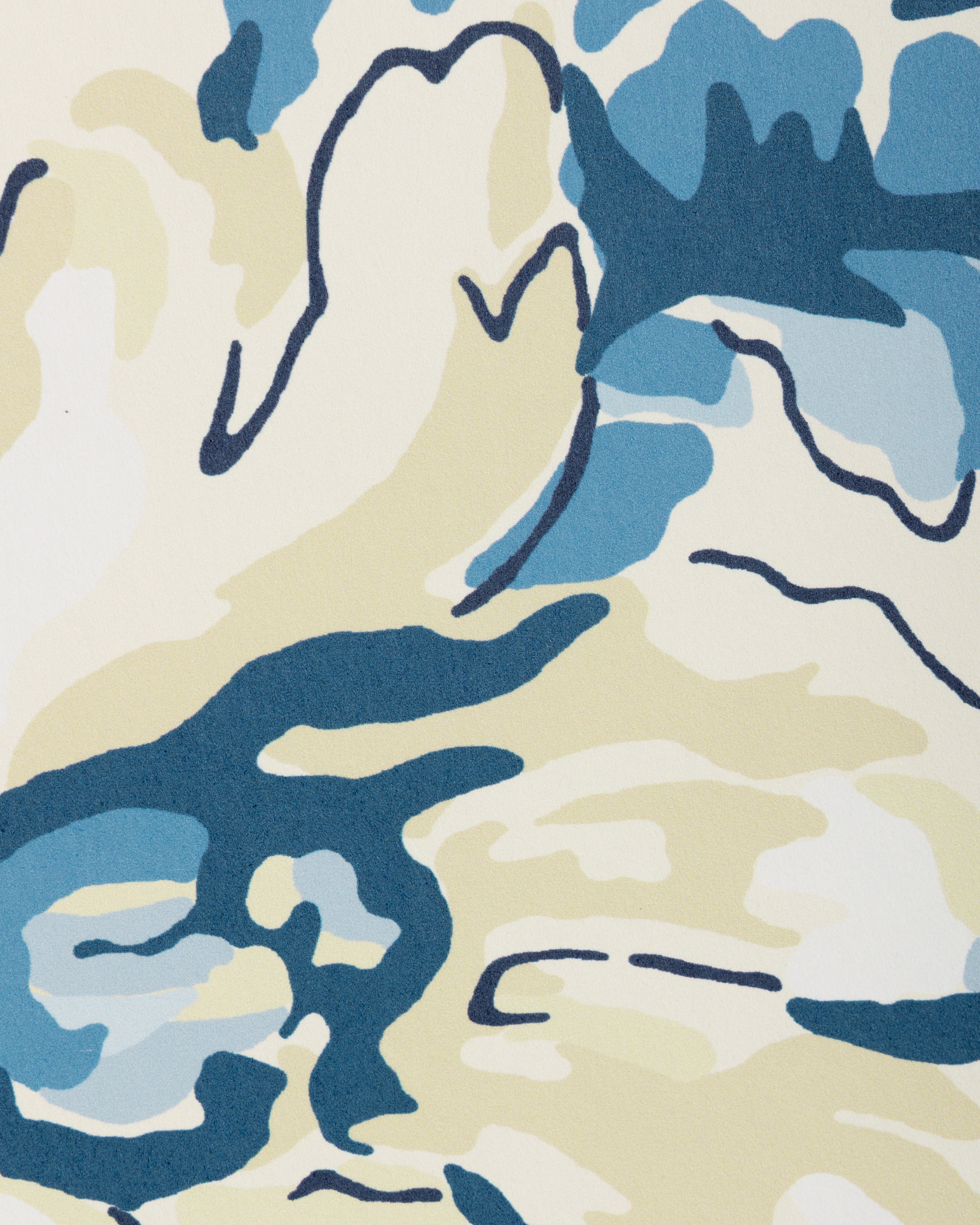 Maintenon Wallpaper in blue color - pattern number P8025106.55.0 - by Kravet in the Jardin De Maclot collection