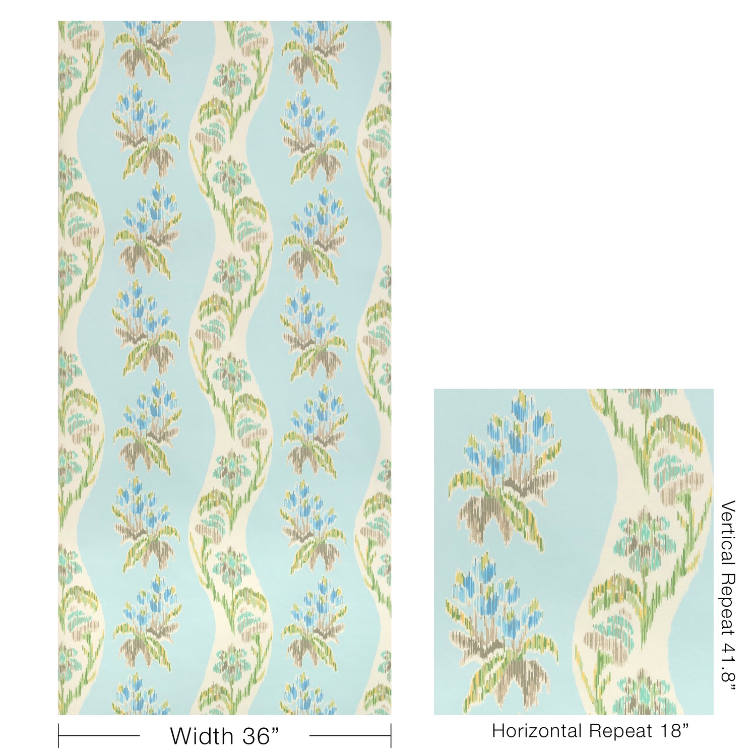 Loring Wallpaper in pool color - pattern number P8025108.153.0 - by Kravet in the Jardin De Maclot collection