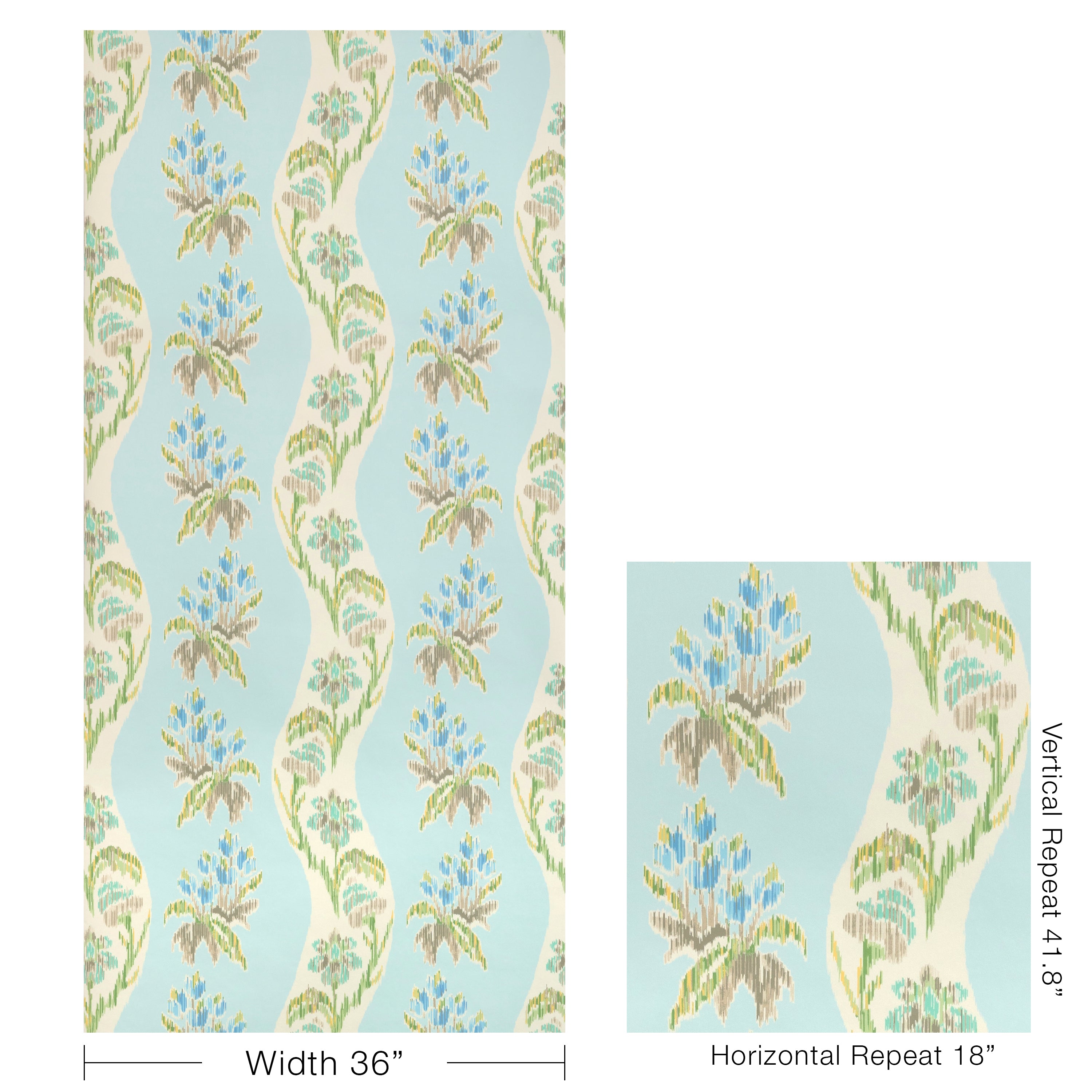 Loring Wallpaper in pool color - pattern number P8025108.153.0 - by Kravet in the Jardin De Maclot collection