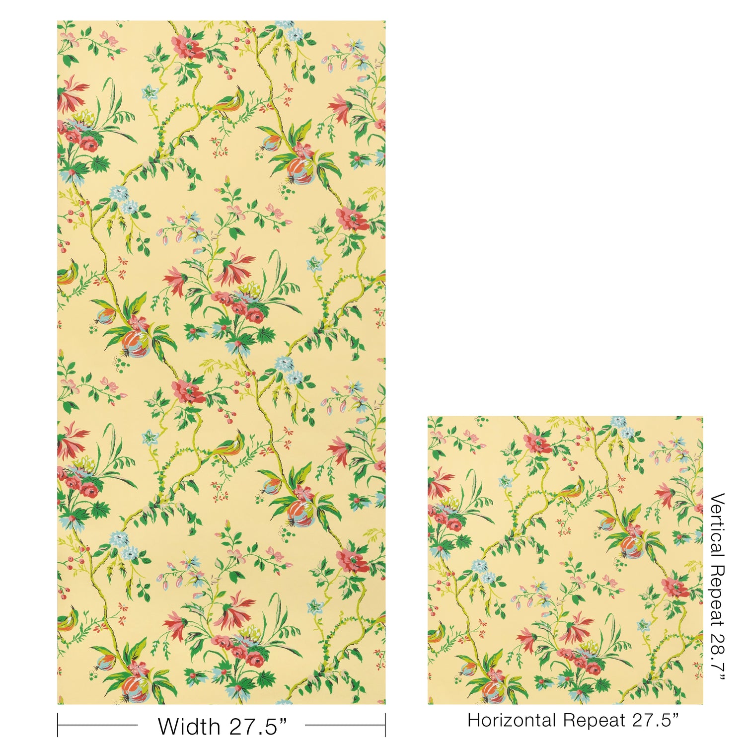 Locklin Wallpaper in canary color - pattern number P8025110.417.0 - by Kravet in the Jardin De Maclot collection