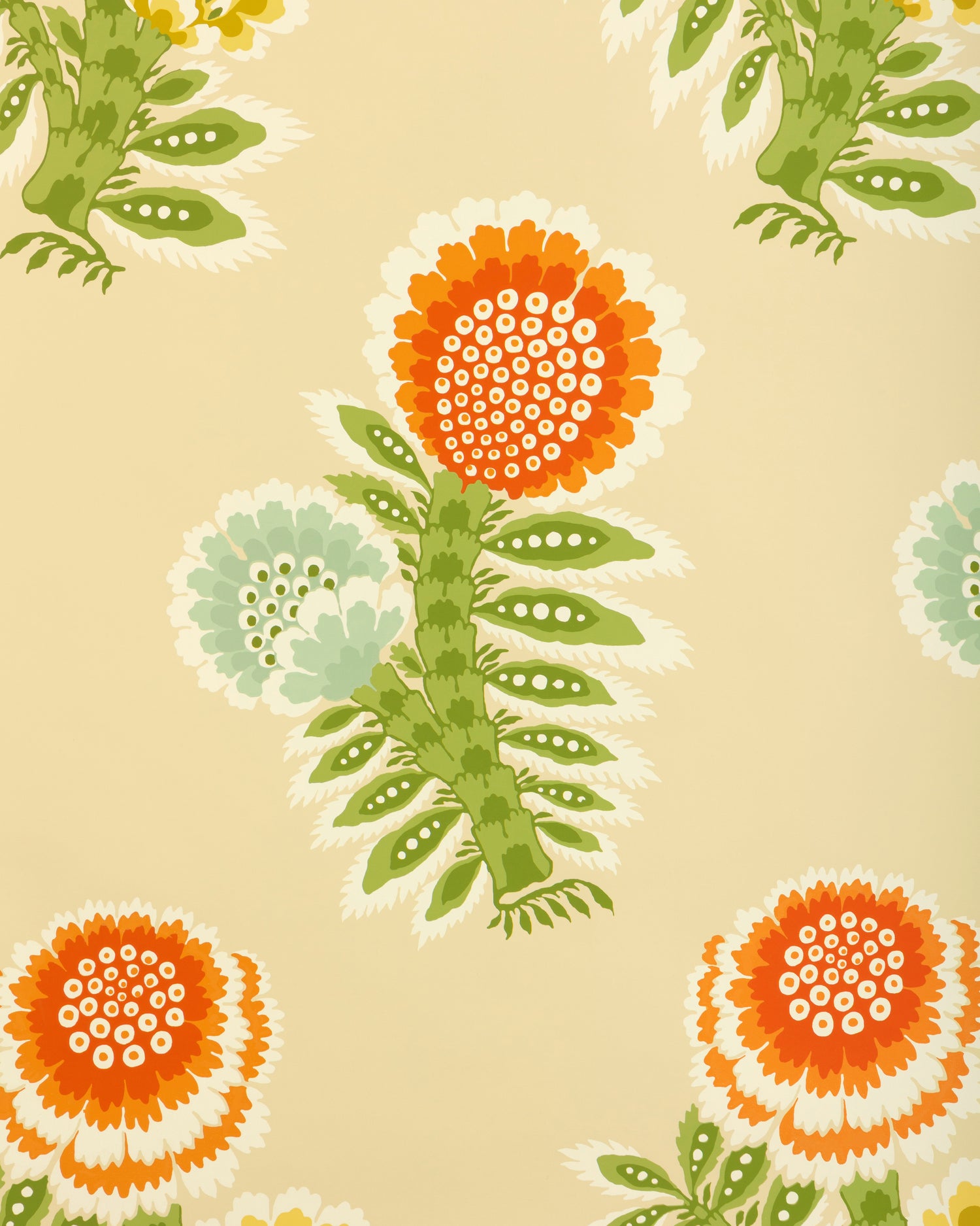 Kumaly Wallpaper in orange / rust color - pattern number P8025111.24.0 - by Kravet in the Jardin De Maclot collection