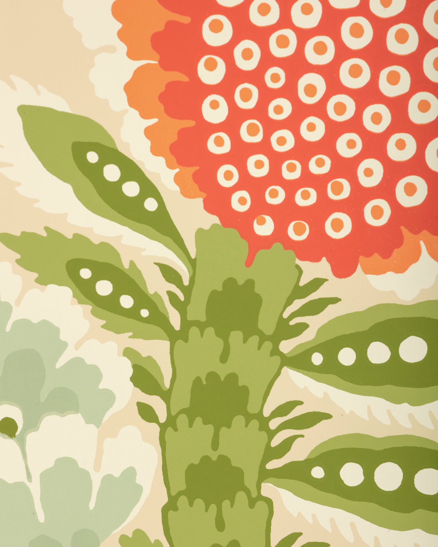 Kumaly Wallpaper in orange / rust color - pattern number P8025111.24.0 - by Kravet in the Jardin De Maclot collection