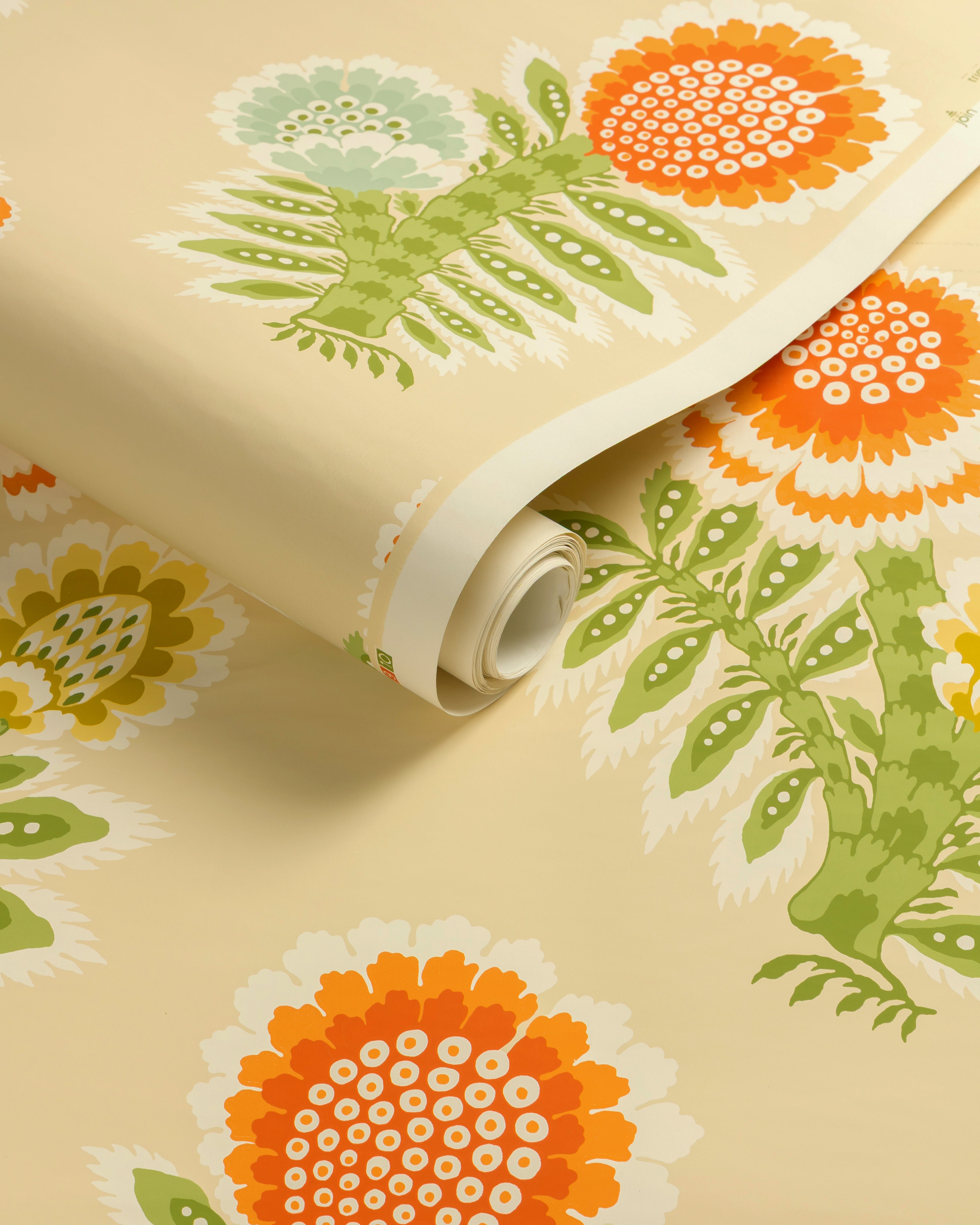 Kumaly Wallpaper in orange / rust color - pattern number P8025111.24.0 - by Kravet in the Jardin De Maclot collection