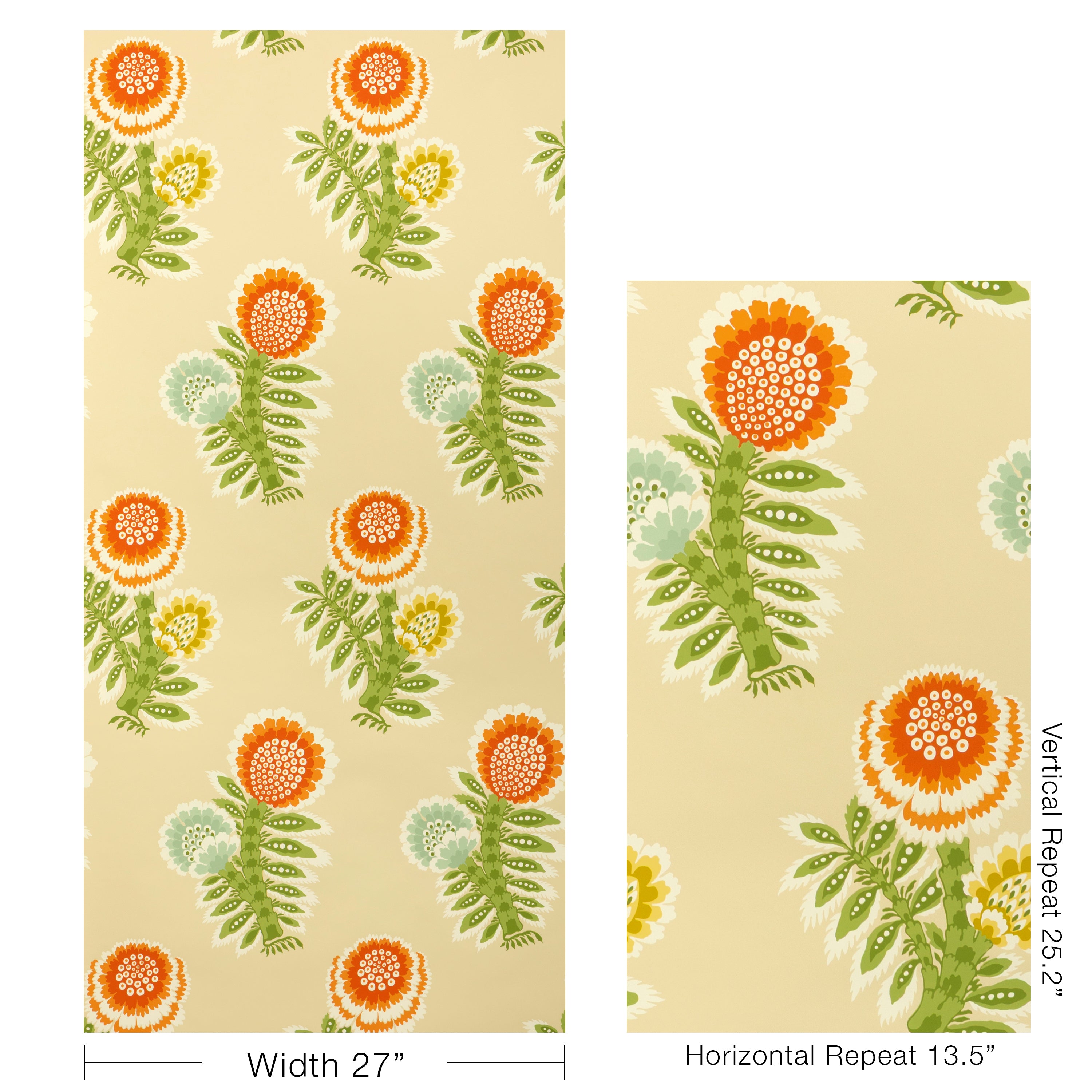 Kumaly Wallpaper in orange / rust color - pattern number P8025111.24.0 - by Kravet in the Jardin De Maclot collection