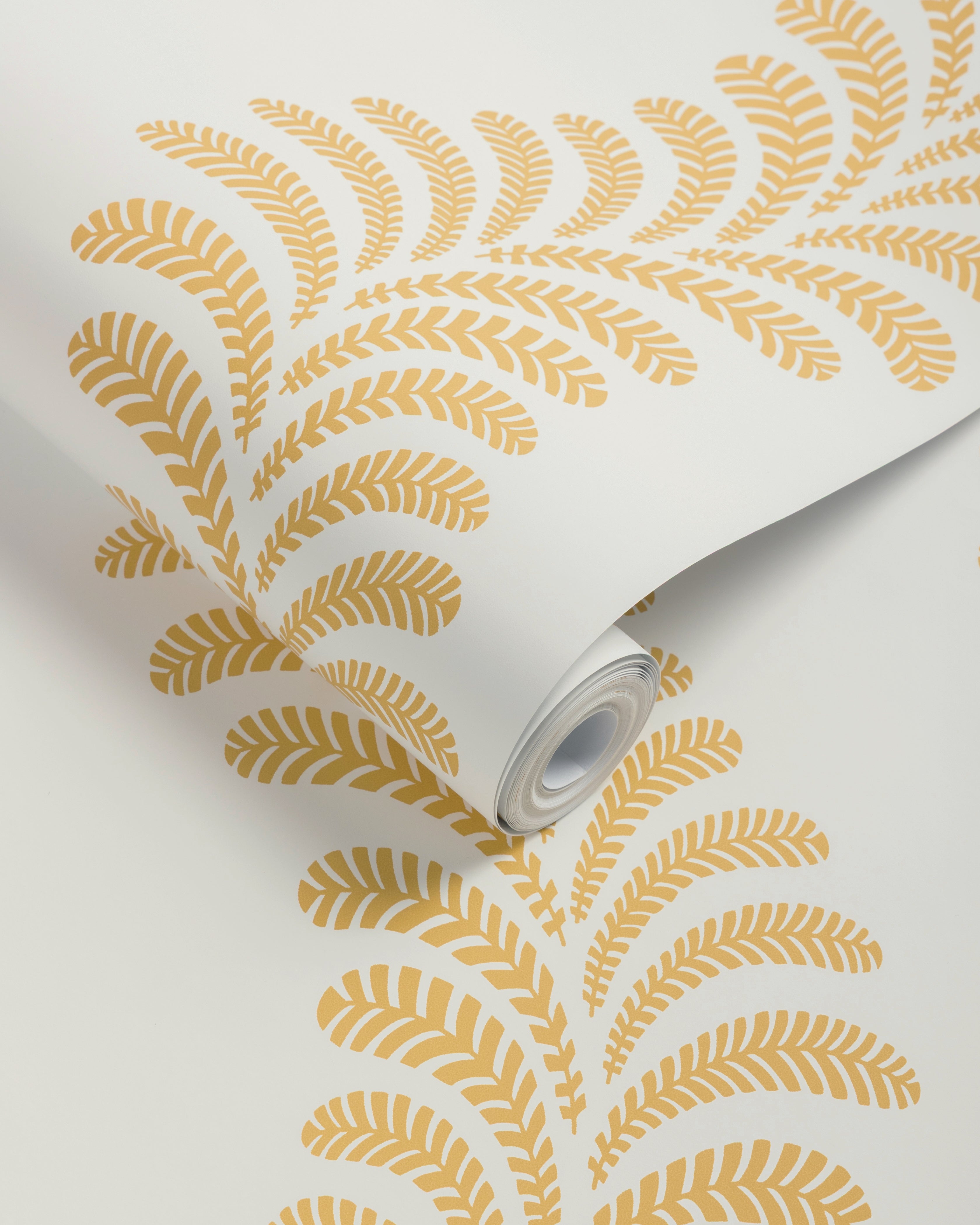 Vezere Wallpaper in gold color - pattern number P8025112.4.0 - by Kravet in the Jardin De Maclot collection