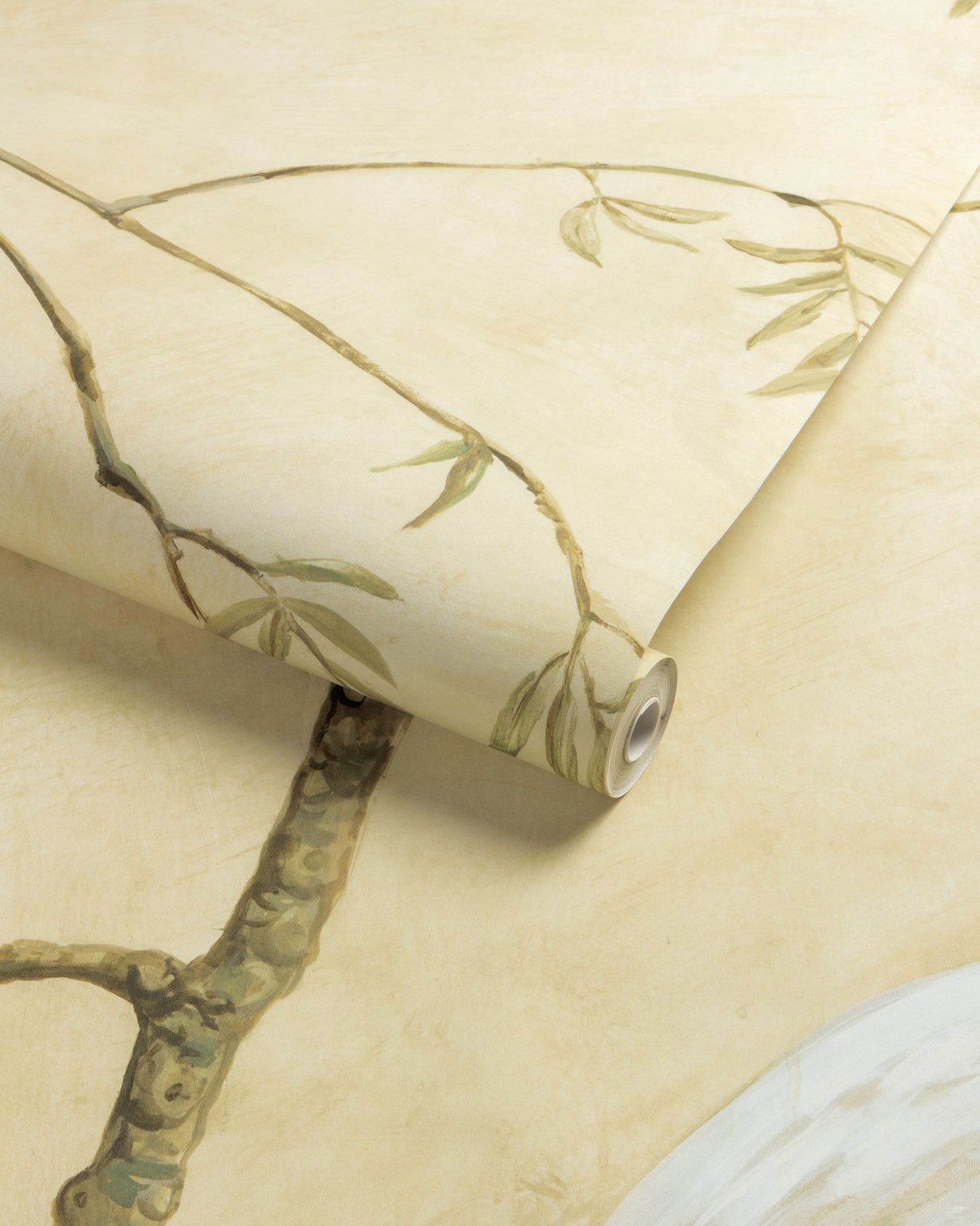 Egret Marsh 3 Panel Mural in sand color - pattern number P8026102.1116.0 - by Brunschwig and Fils in the Les Paysages Murals collection
