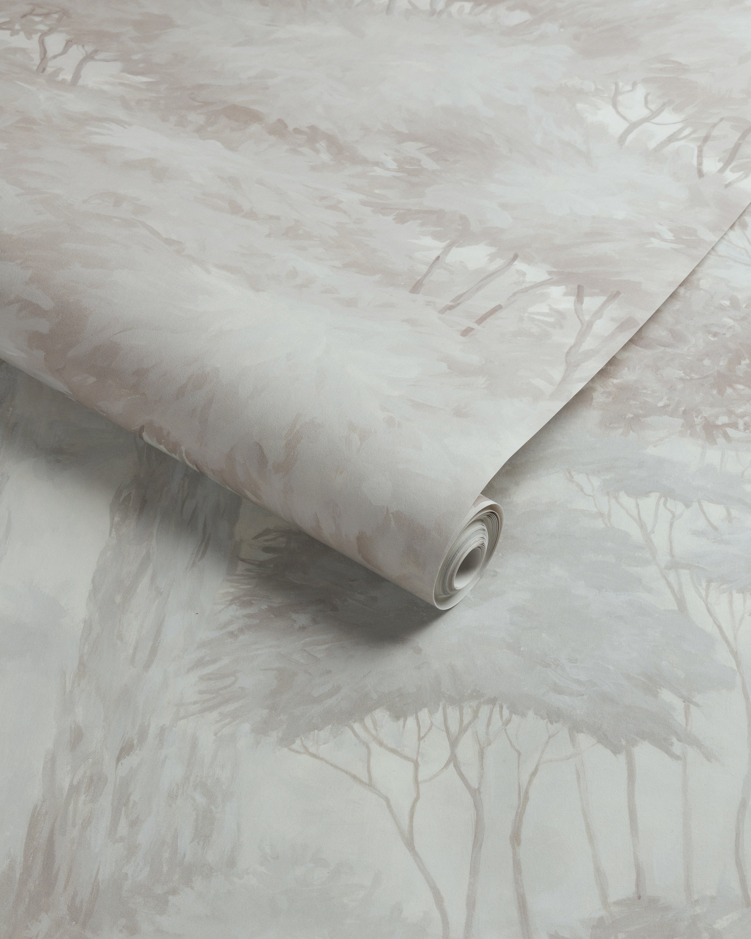 Arbres 3 Panel Mural in neutral color - pattern number P8026105.1611.0 - by Brunschwig and Fils in the Les Paysages Murals collection